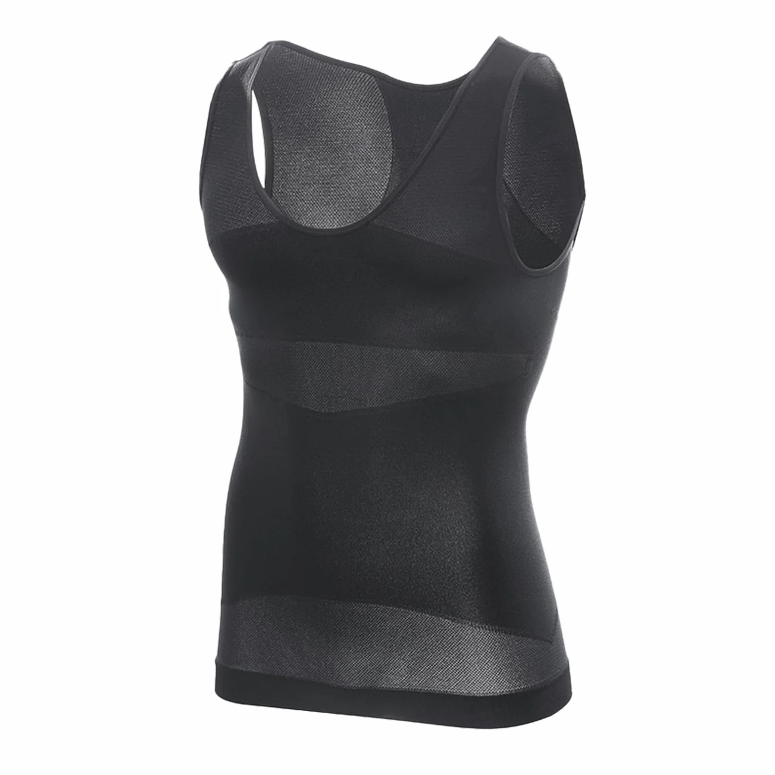 MEETYOO Débardeur Compression Homme Manches Longues Maillot de Corps Ventre Plat Minceur Gilet Invisible Amincissant Body Shaper