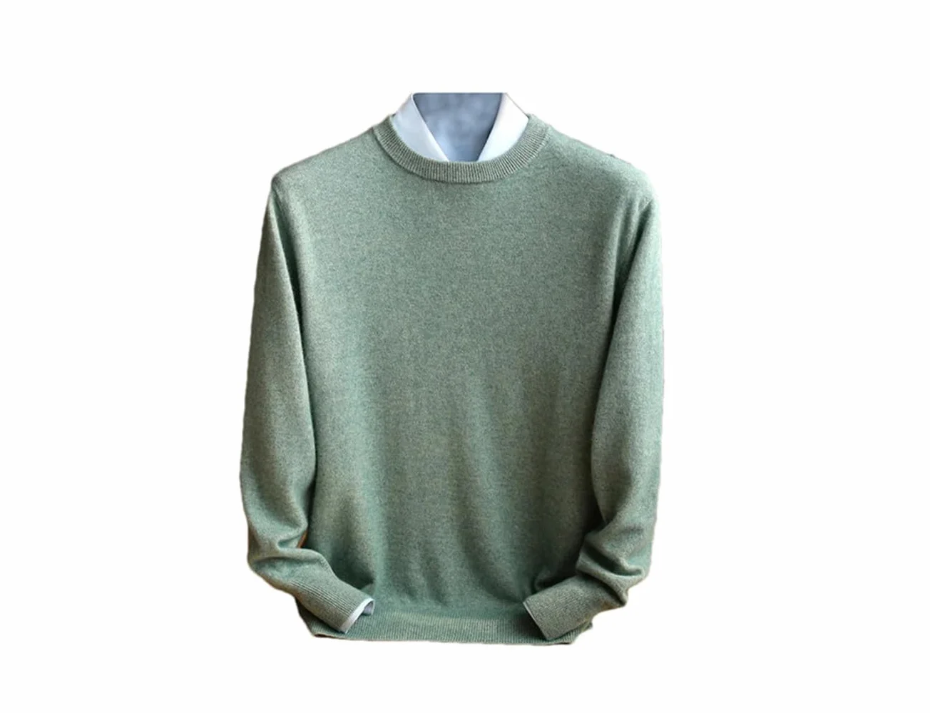 Pull Décontracté en Cachemire pour Hommes, Col Rond, Ample Automne/Hiver