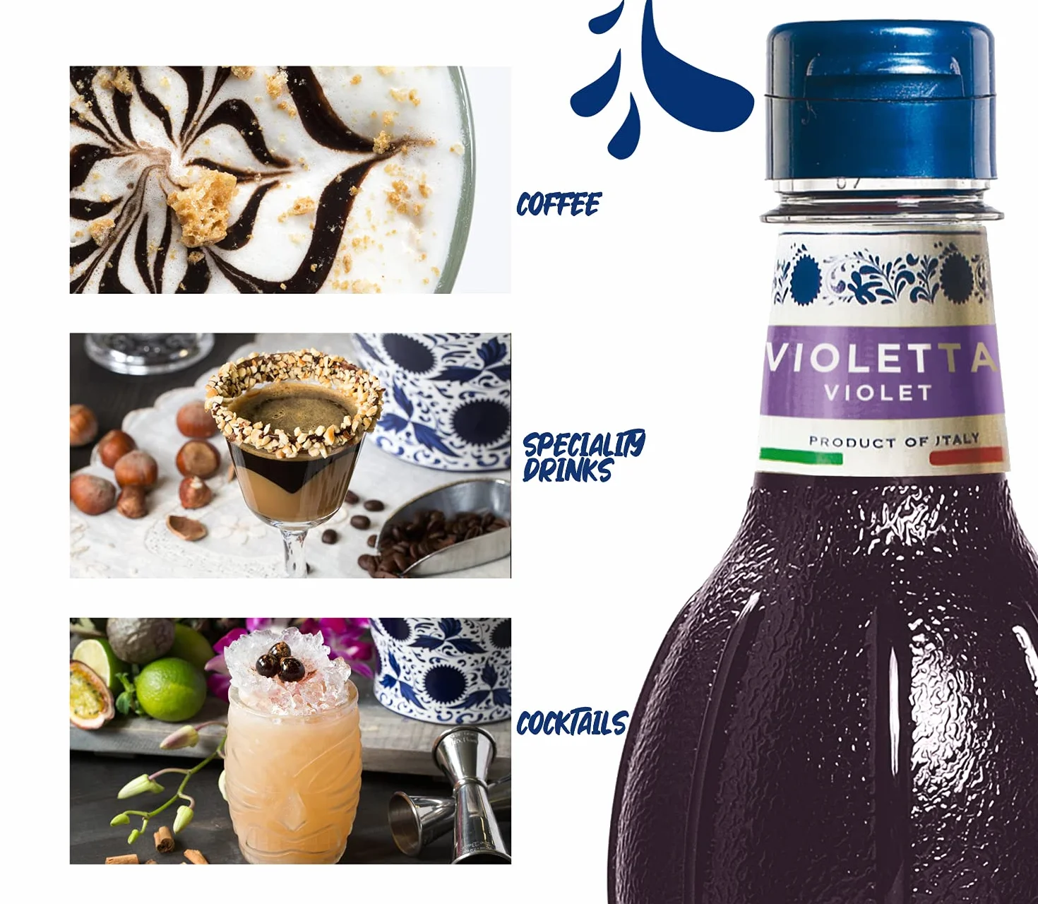 Fabbri Sirop aromatique italien Violet, 1 litre