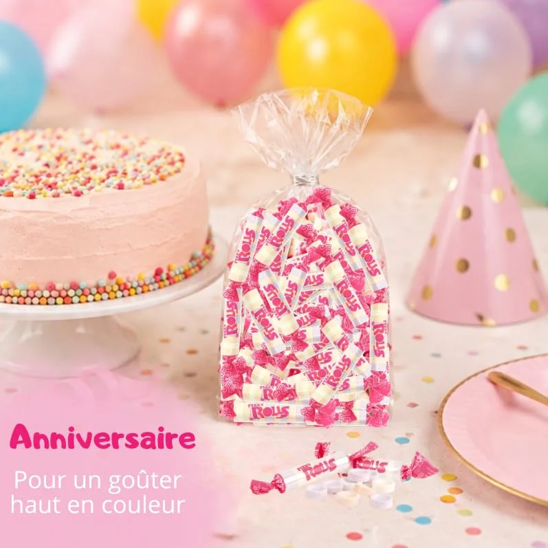 Bonbons d’Enfance 100 Rolls Dextrose Confiseries Rétro Emballées Individuellement