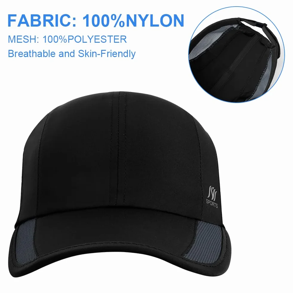Casquette Respirant Séchage Rapide UPF 50+ Sport Mesh Hat Running Pliable Unisexe 50-56cm