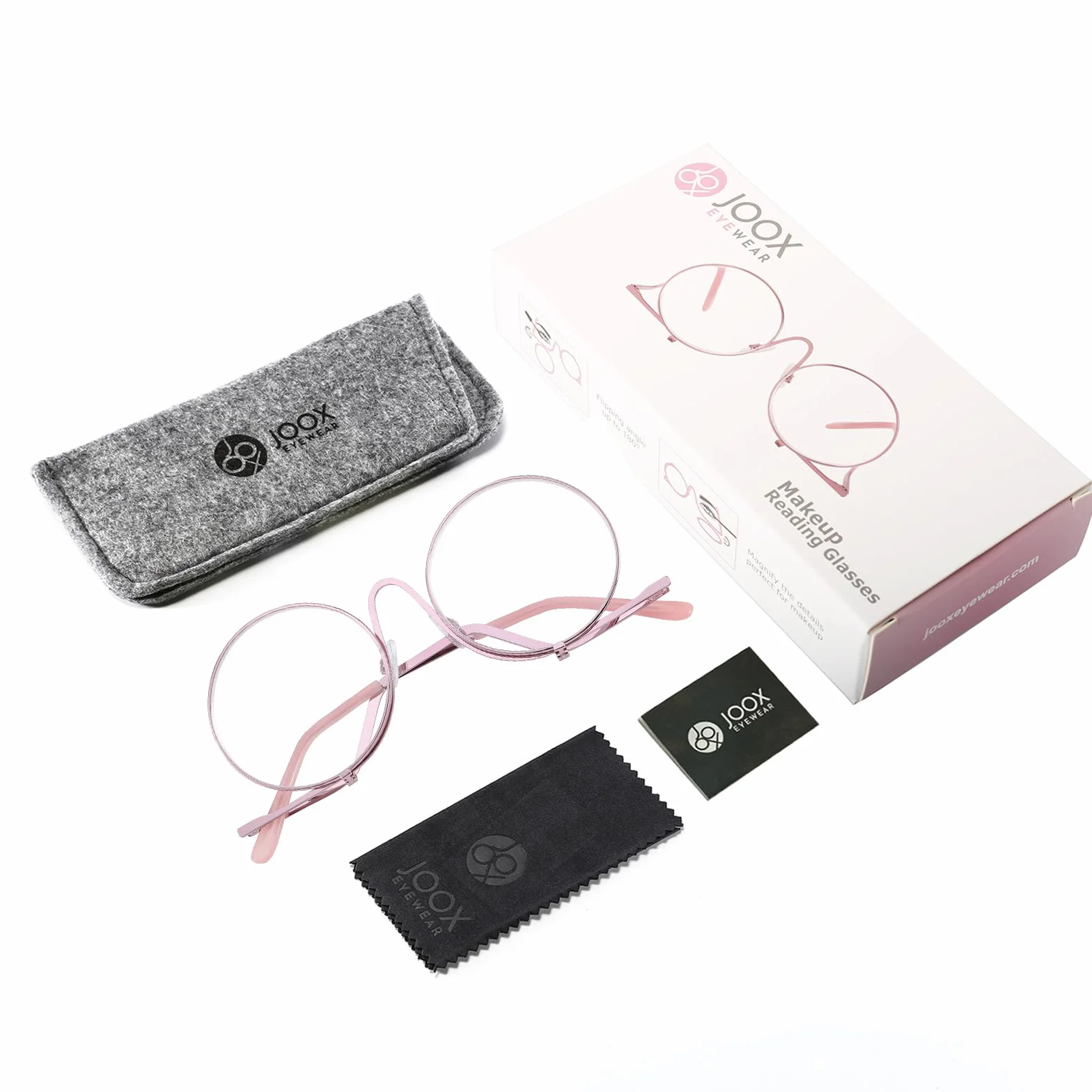 JOOX Lunettes de maquillage verre rotatif grossit les yeux pour femmes