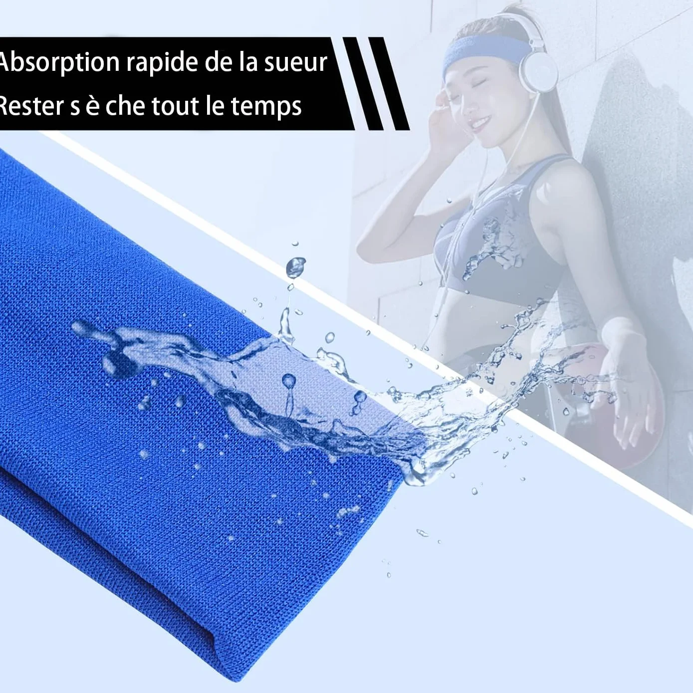 Bandeau de Sport DERAYEE 12pcs Transpiration Coloré pour Jogging Yoga Vélo