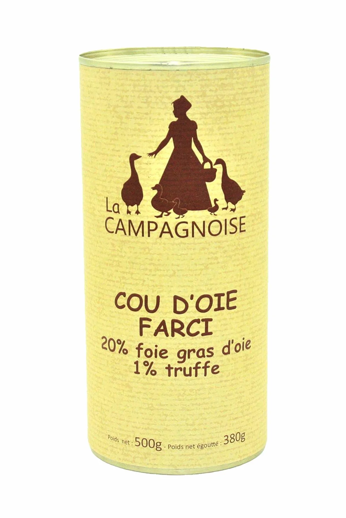 Cou d’Oie Farci au Foie d’Oie 20% Truffé 500g / DIRECT PRODUCTEUR