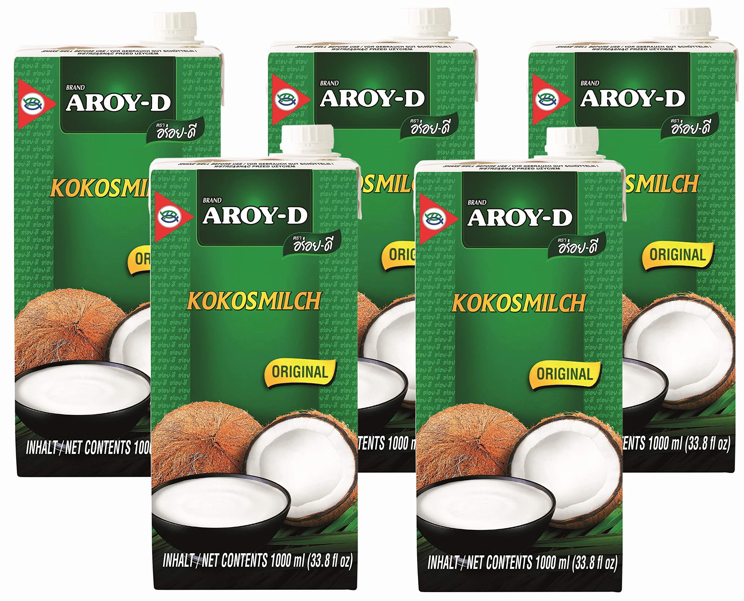 Aroy-D - lait de coco - 5 pièces (5 x 1 litre)