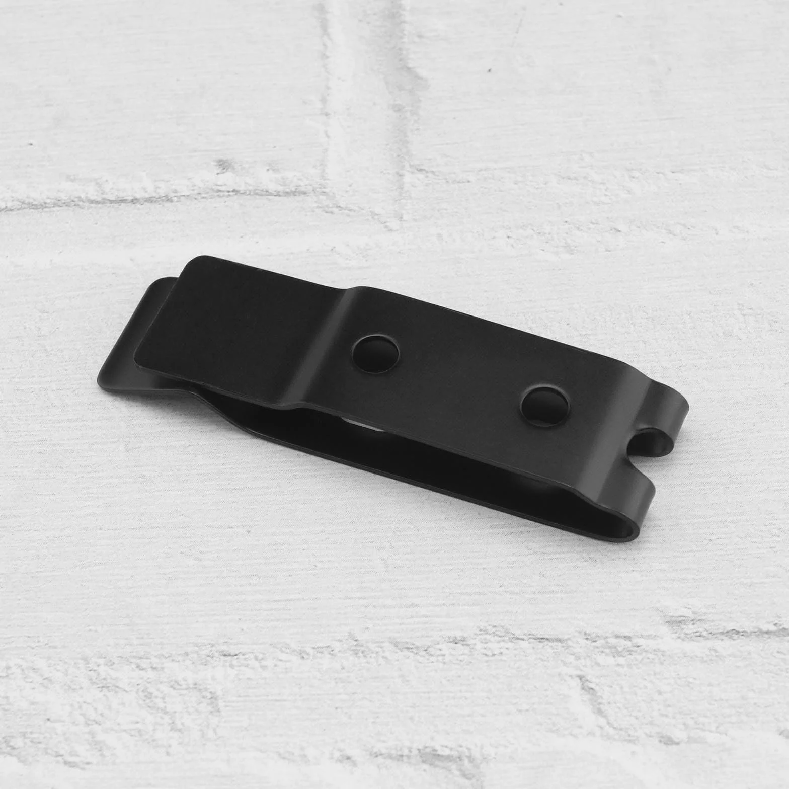 Lot de 2 clips de ceinture en acier inoxydable - Clip de ceinture K - Noir
