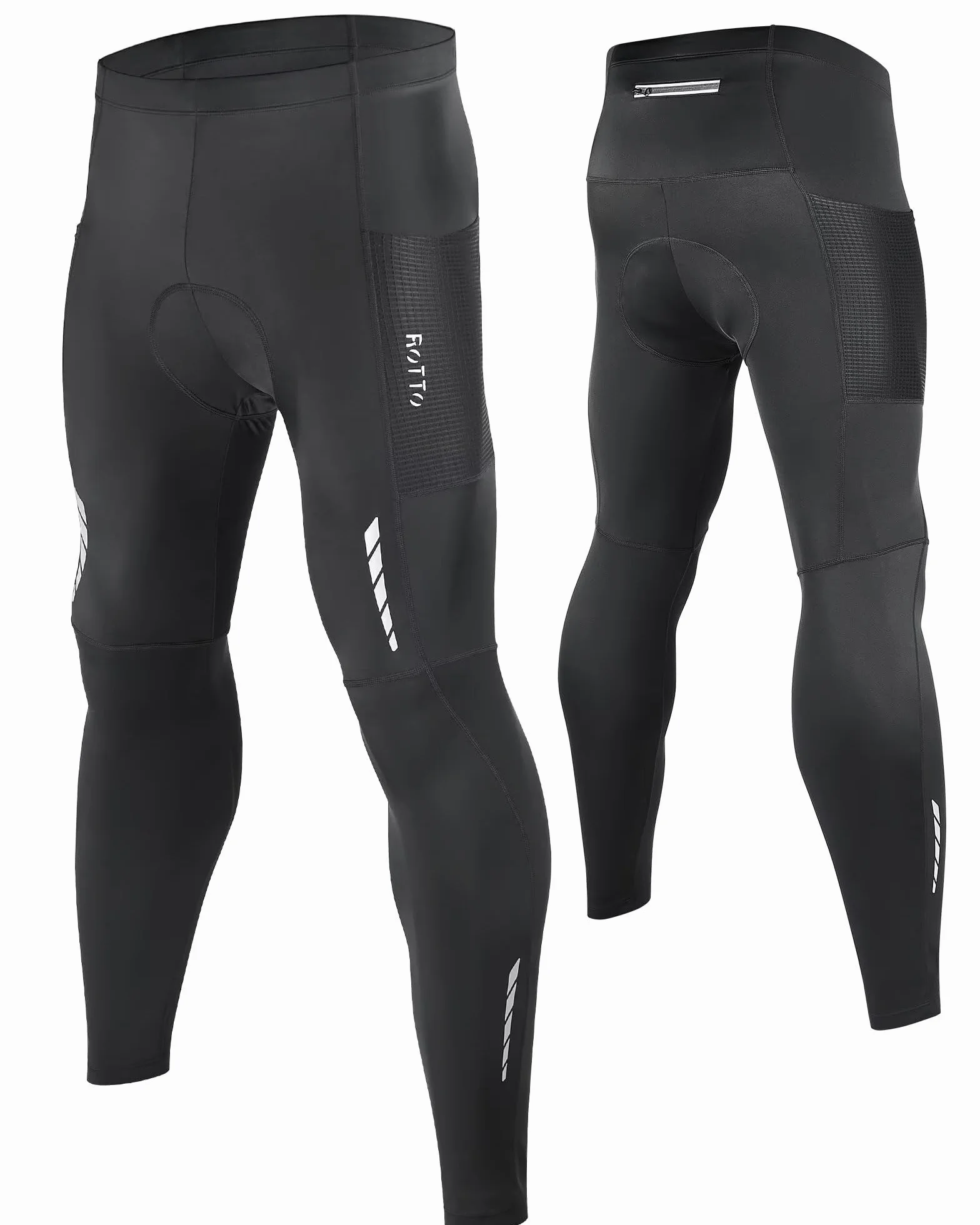 ROTTO Pantalons Cyclisme Homme Hiver Bicyclette Collants Coussin Silicone 3D