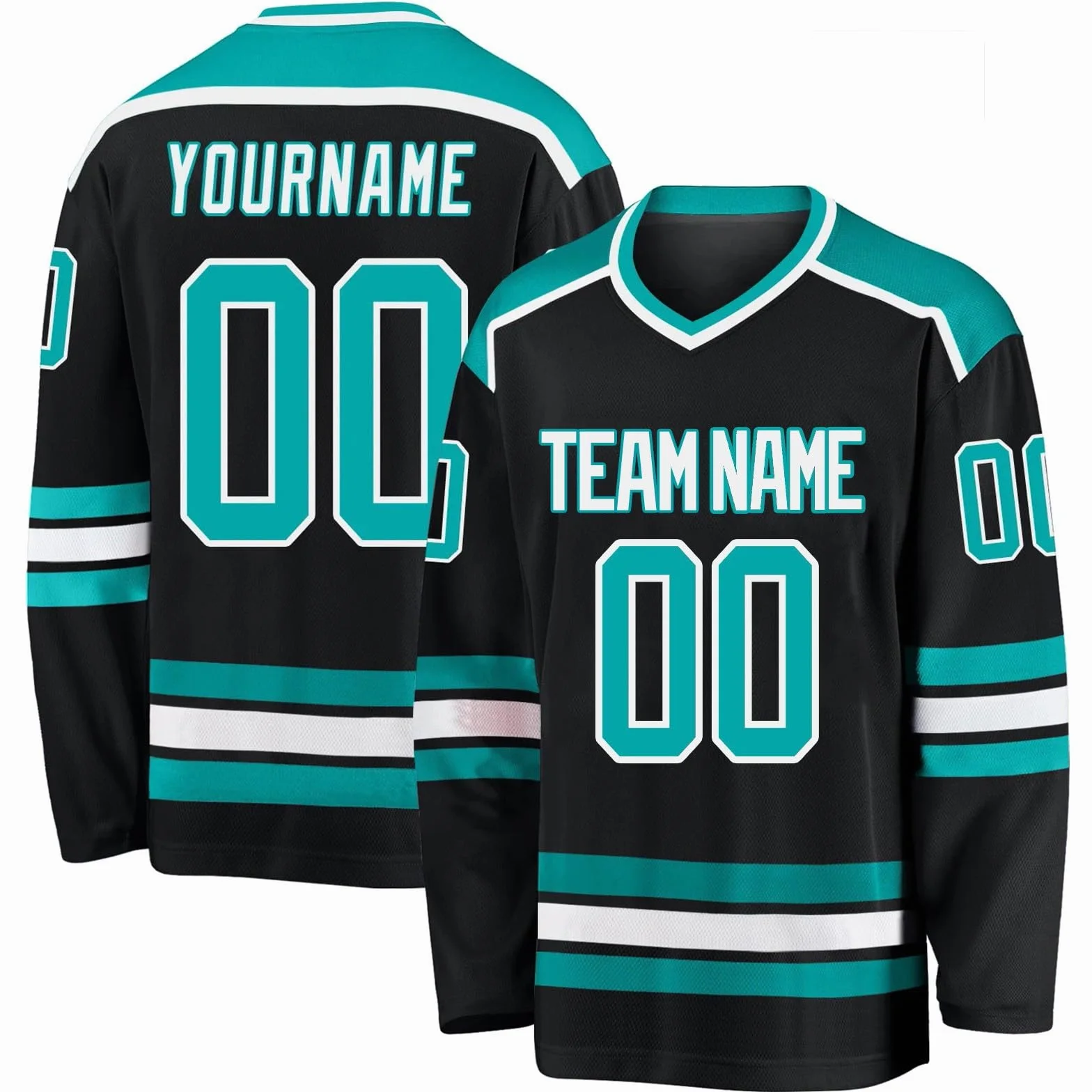 Maillot de Hockey Personnalisé Manches Longues avec Votre Nom/Équipe/Numéro