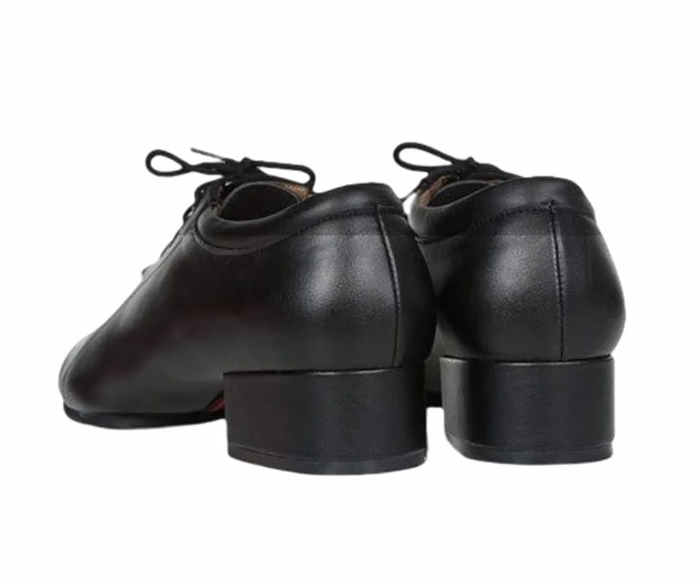 Chaussures de Danse Homme Latine Cuir Bout Arrondi 3cm/4.5cm Talon à Lacet Salsa