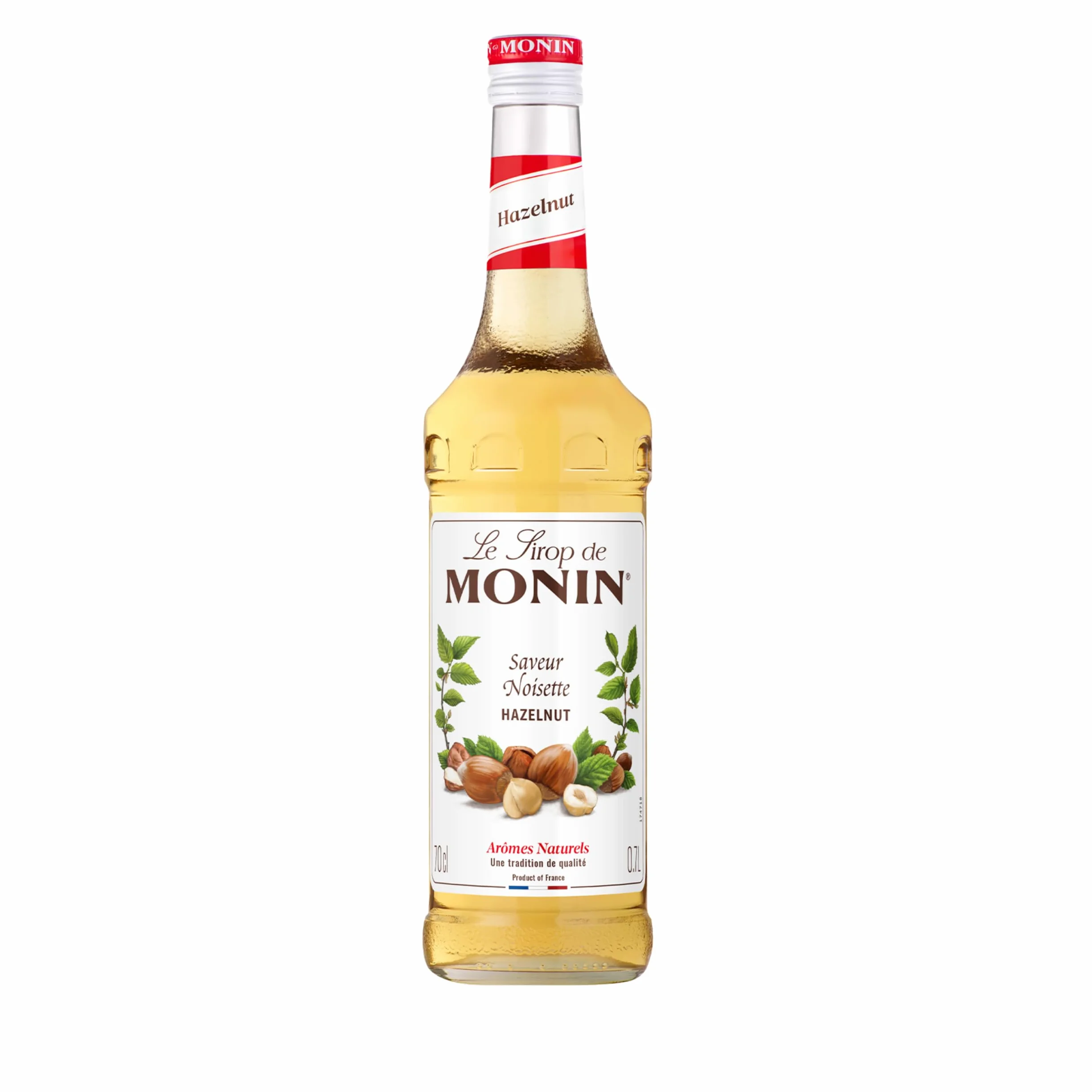MONIN - Assortiment Sirop de Vanille de Madagascar et Sirop Saveur Noisette - Pour Café, Chocolat Chaud, Capuccino ou Latte - Arômes Naturels - Bouteille en Verre - 2 x 70 cl