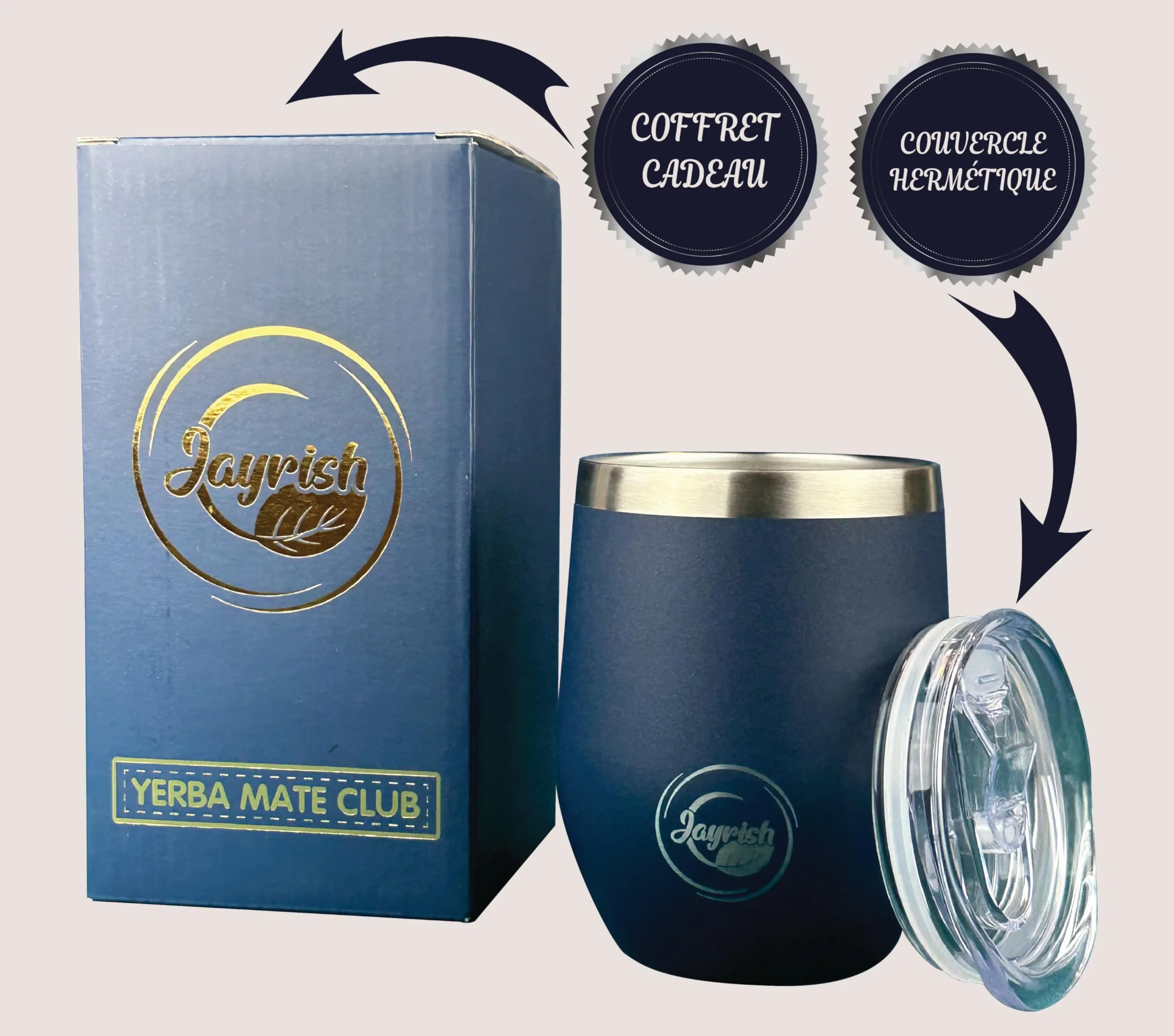 Kit Maté - Calebasse, 2 Bombillas, Tasse 355 ml en Acier Inoxydable 304, Brosse, Sac de Transport - Coffret Yerba Maté pour Expérience Sud-Américaine Authentique