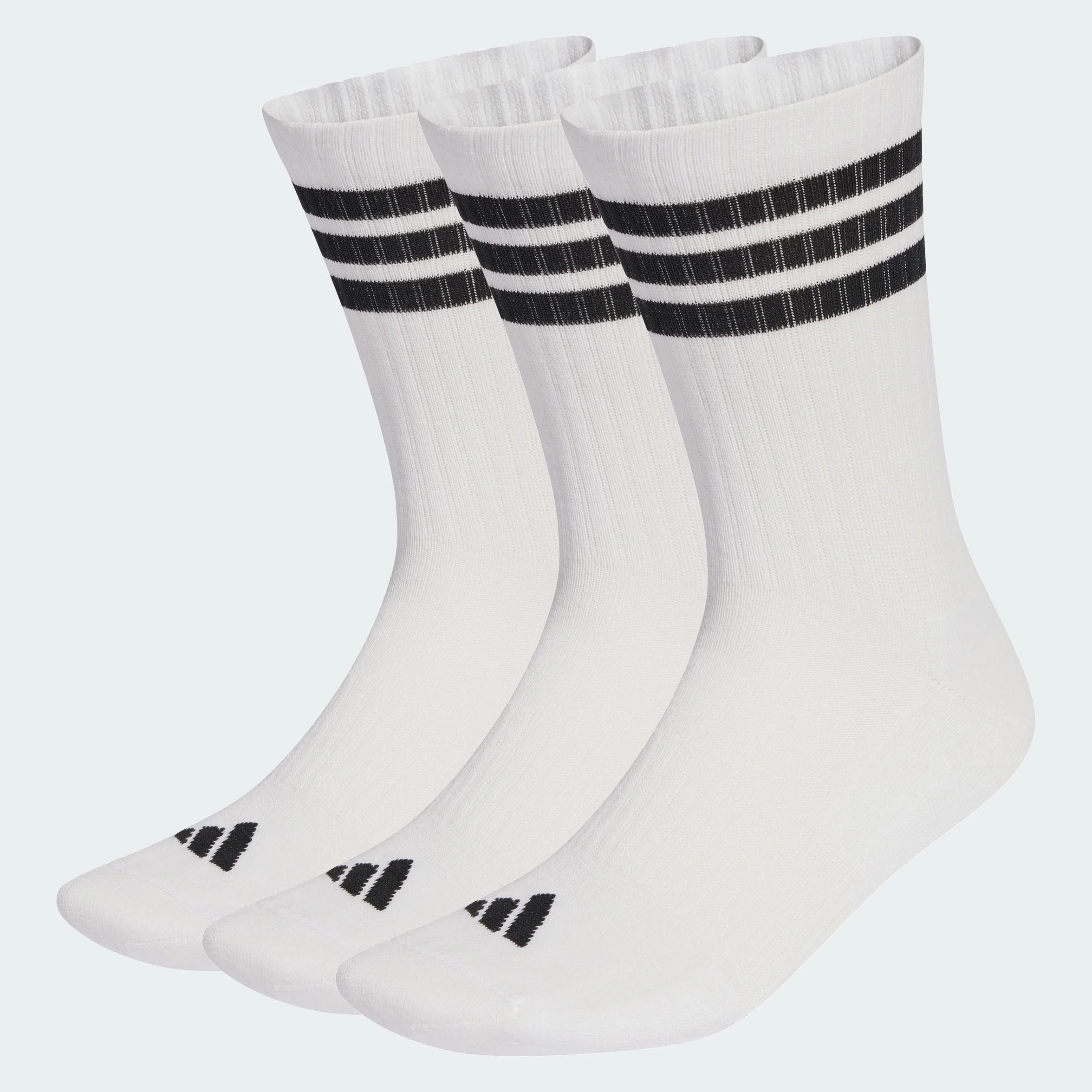 adidas Lot de 3 paires chaussettes mi-mollet rembourrées 3 bandes
