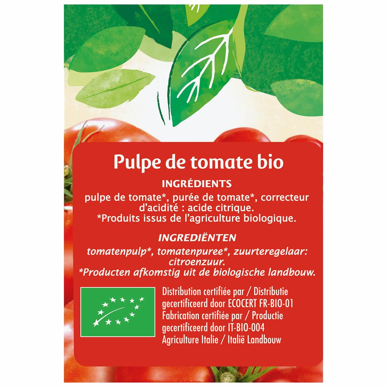 Jardin BIO étic - Pulpe de Tomate sans sel ajouté 500g
