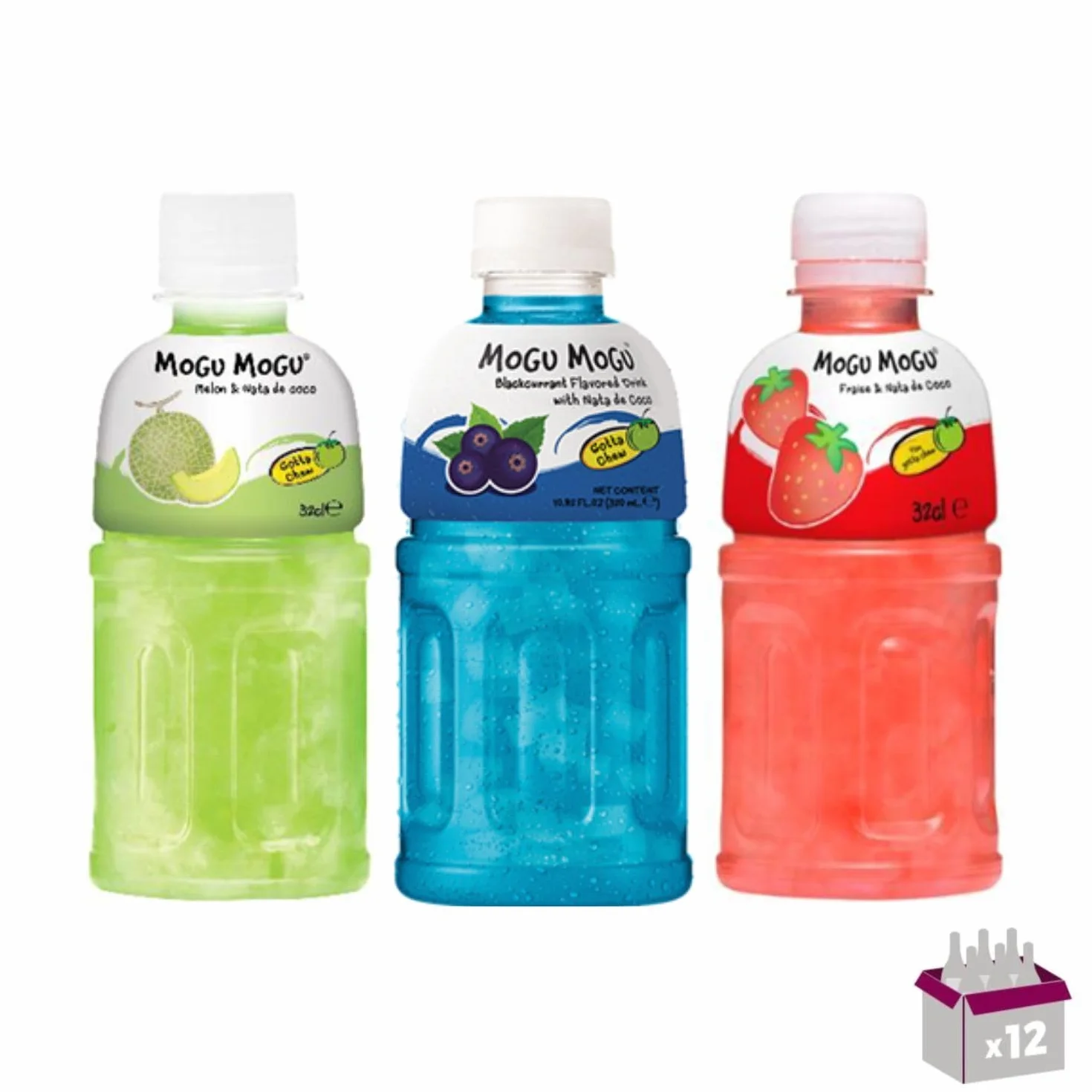 Mogu Mogu – Cassis – Fraise – Melon – 12x32cl