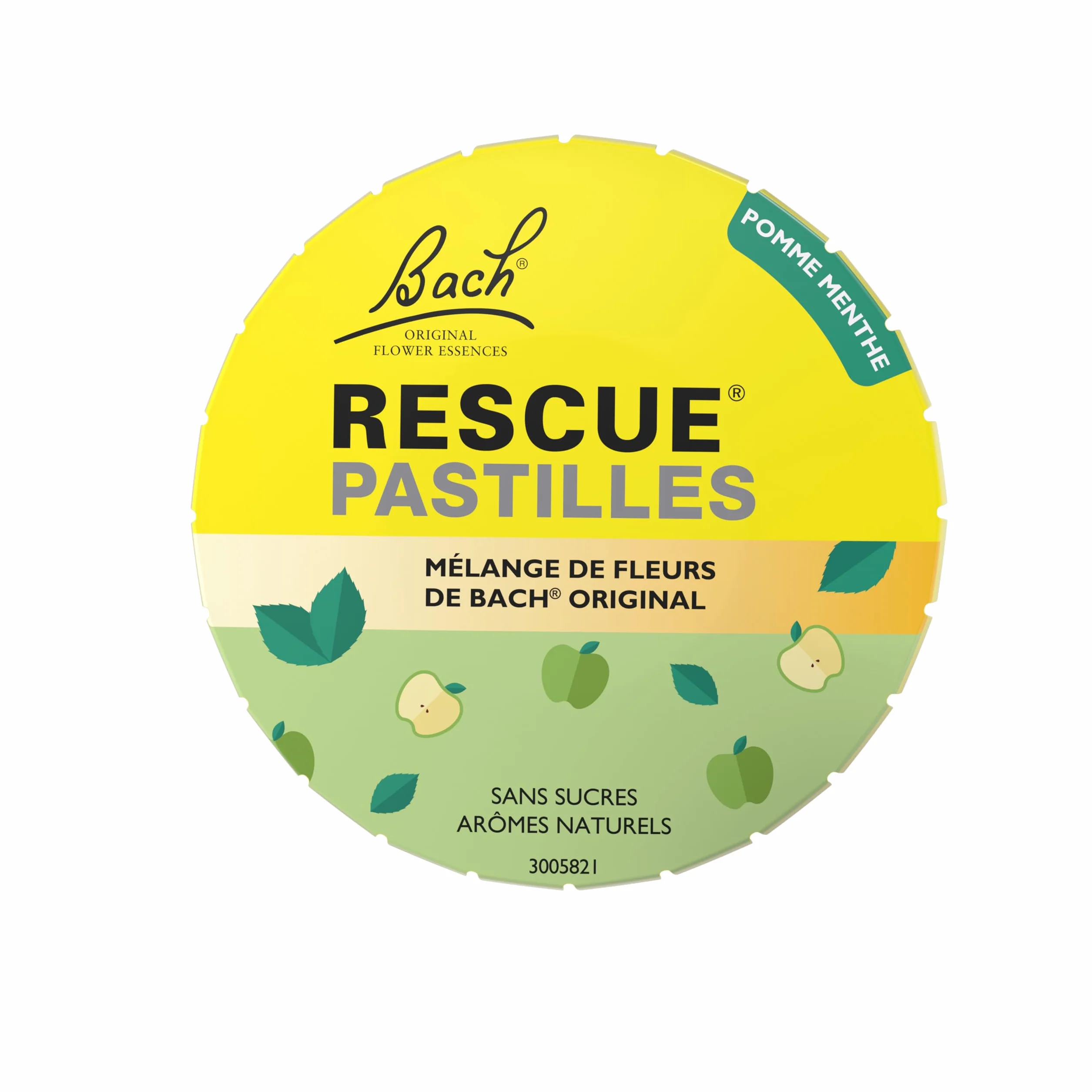 RESCUE Pastilles goût Pomme Menthe 5 Fleurs de Bach Original 50g Bien-être émotionnel