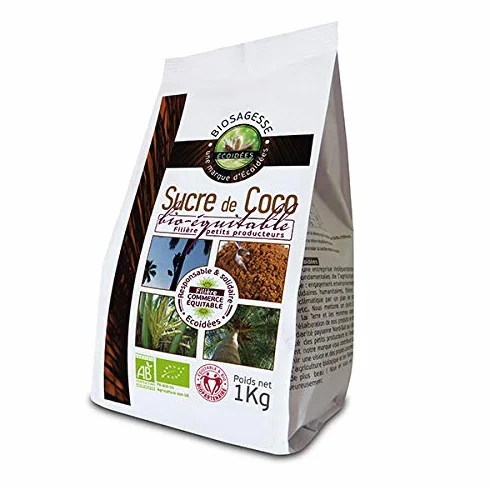 Ecoidées - Sucre De Coco Équitable 1Kg - Vendu par unité