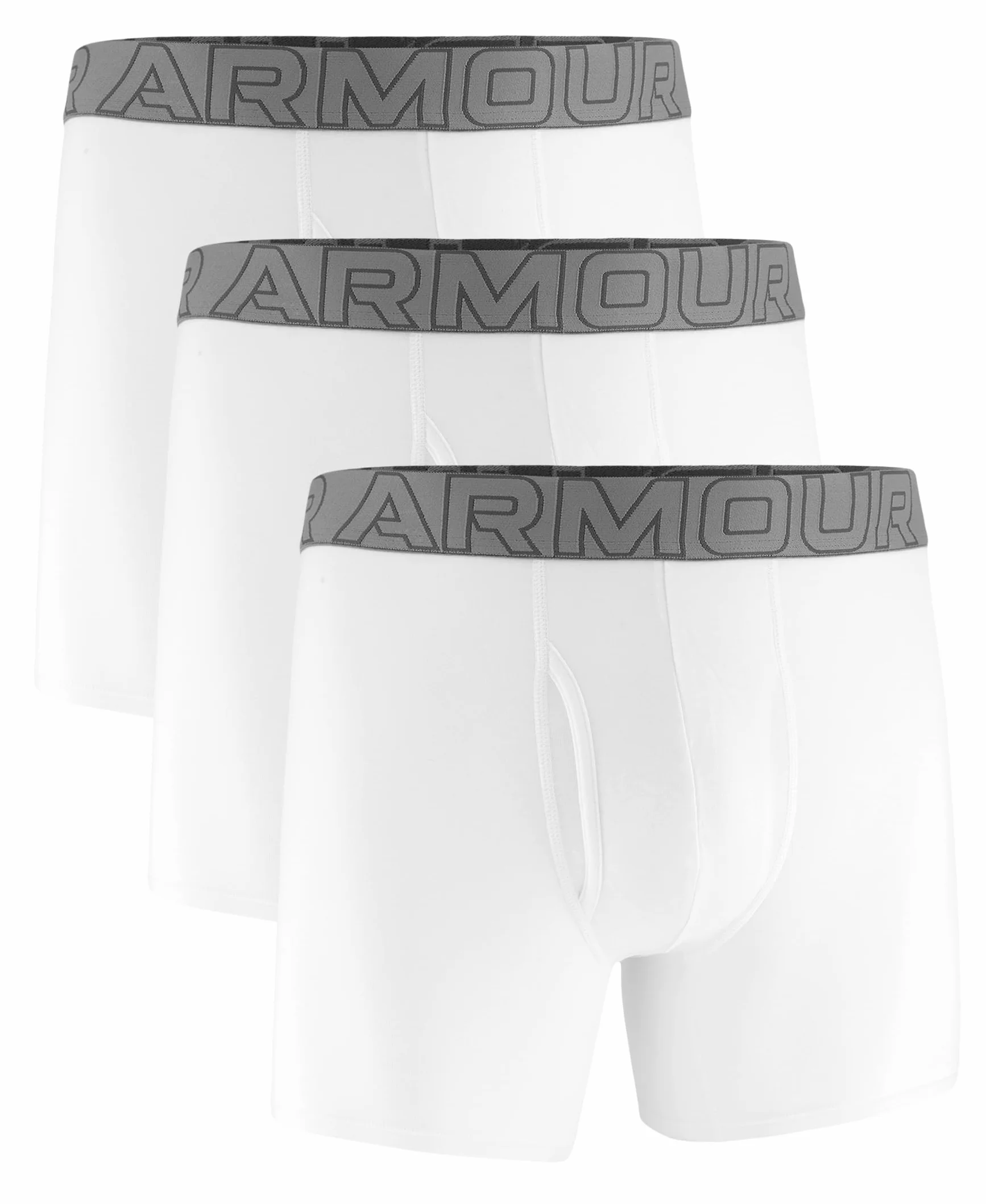 Under Armour Charged Cotton 6in Boxer Homme 3 Pack Black XL