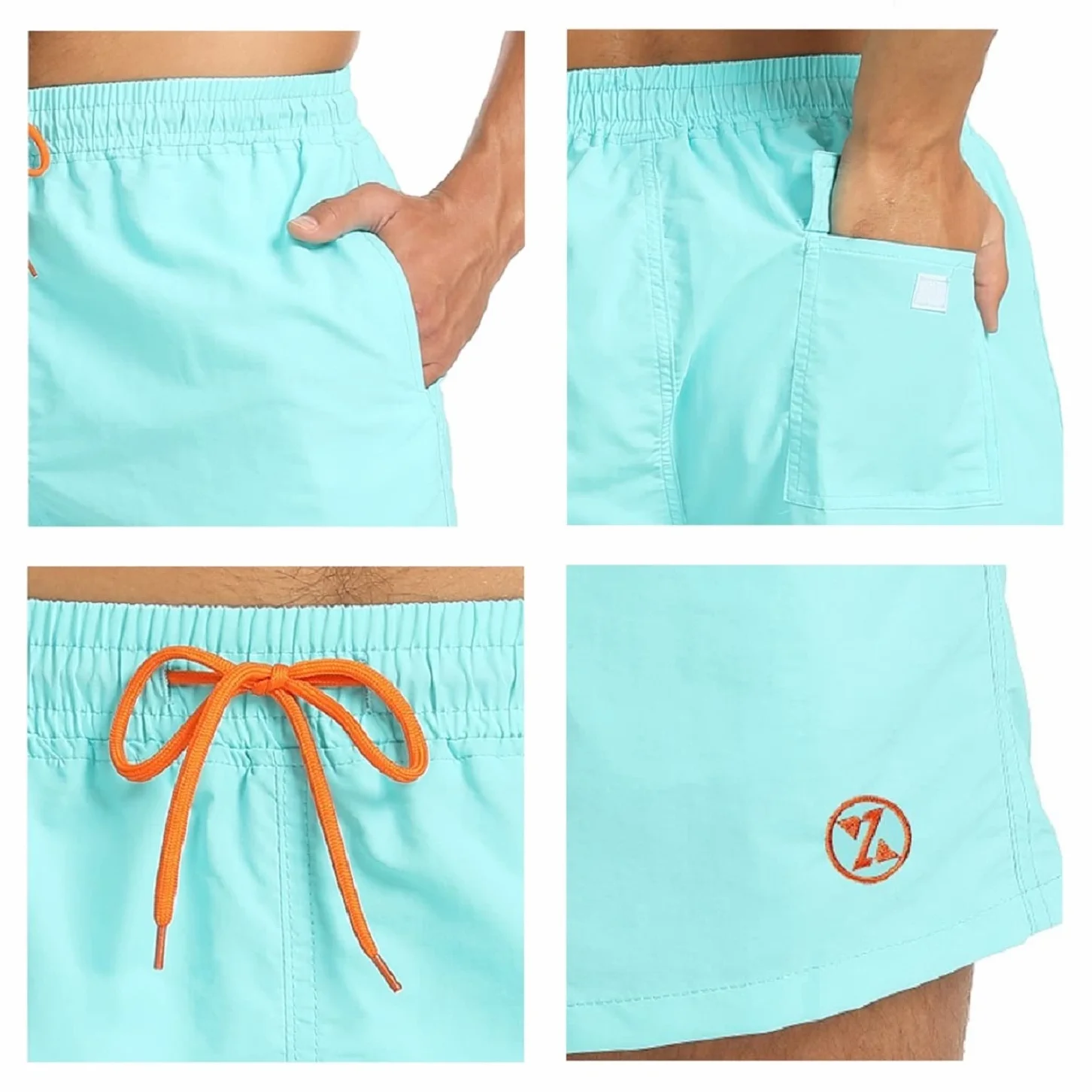 ZOXOZ Short de Bain Homme avec Poches Étanche Séchage Rapide