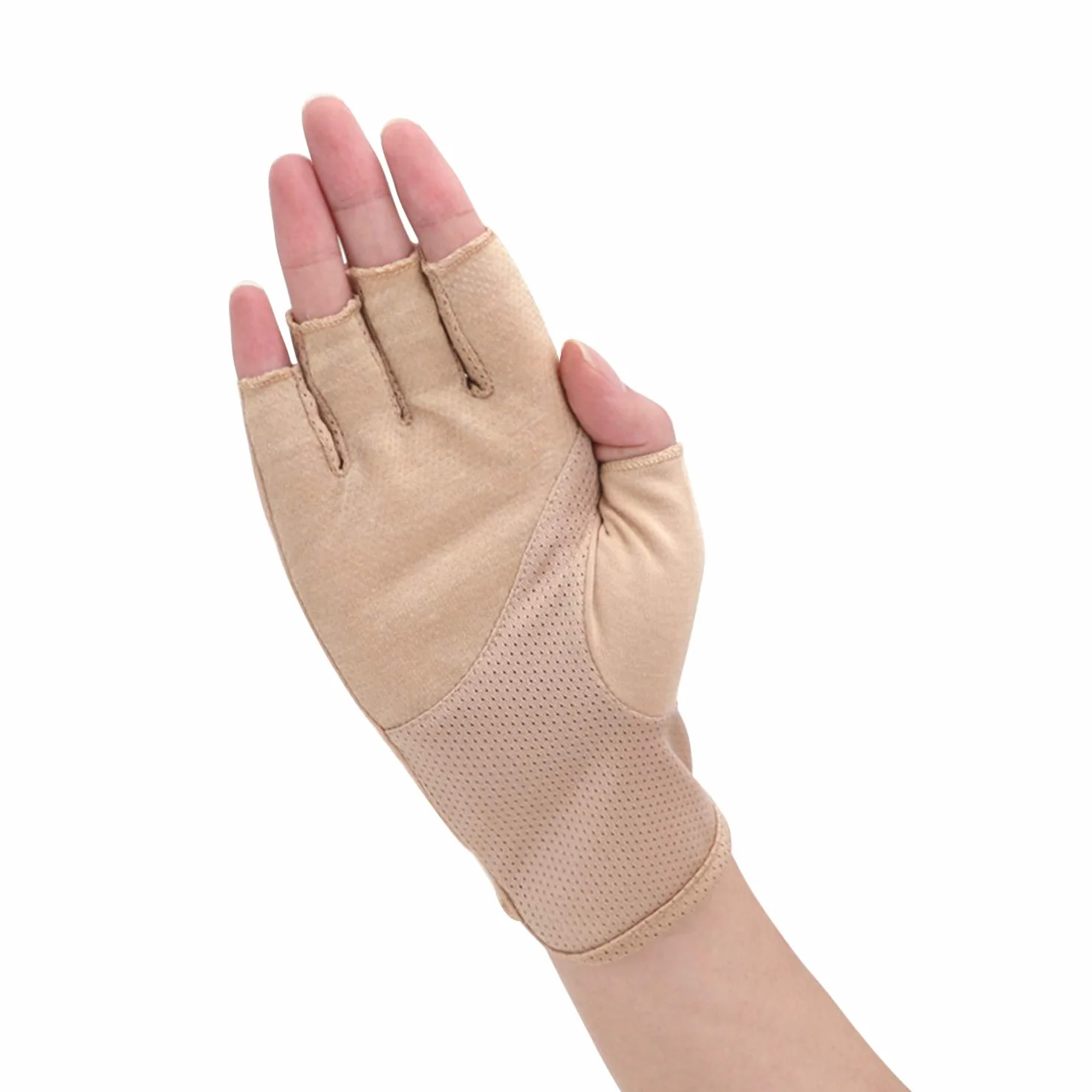 Gants de Conduite Homme Été Protection Solaire Antidérapants Demi-Doigts à Écran Tactile Mitaines en Coton Doux Respirant pour Cyclisme Camping