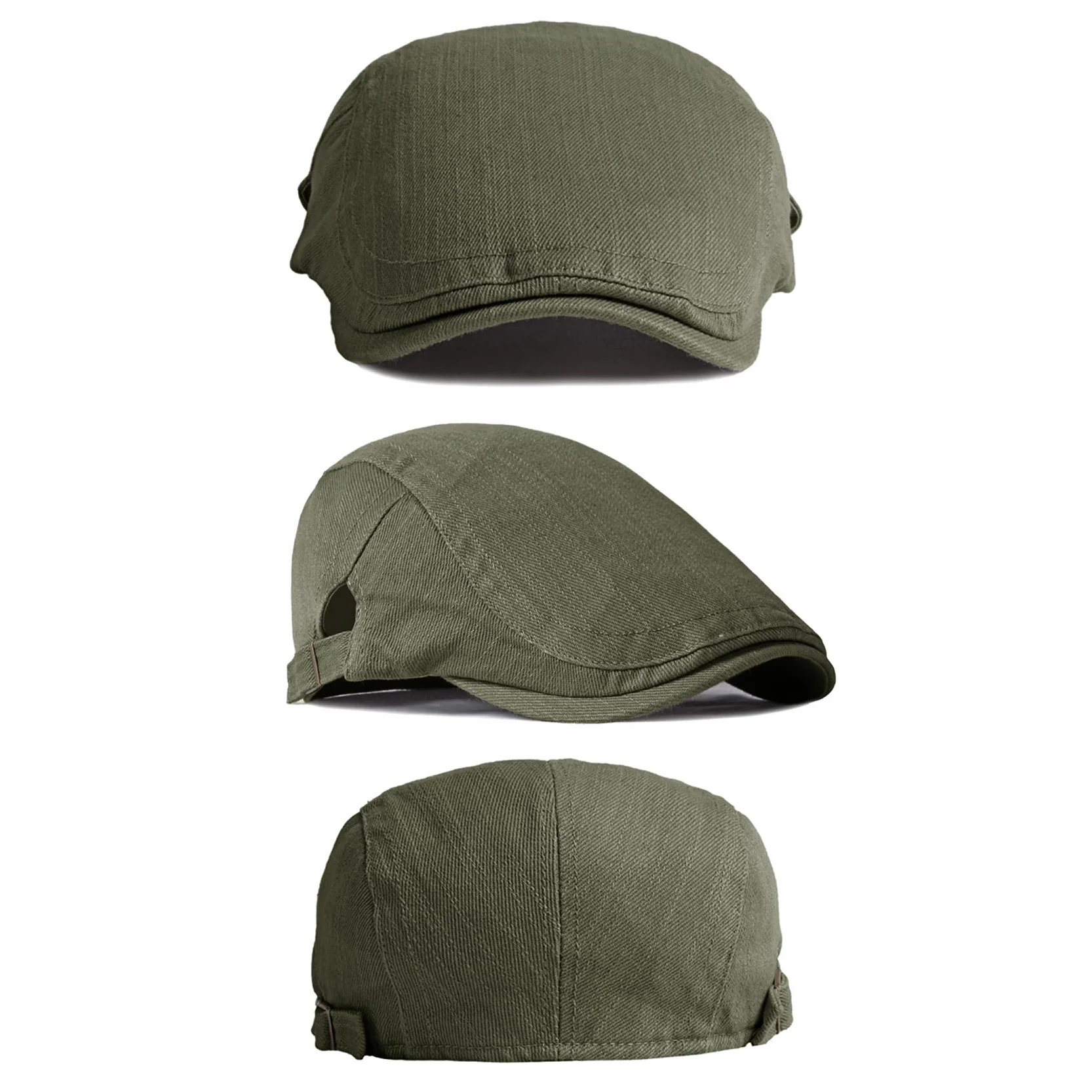 Béret Homme Femme Respirant Casquette Plate Ancien Conduite Golf Chapeau Gavroche Réglable Vintage Gatsby Ivy Cap Printemps Été Automne