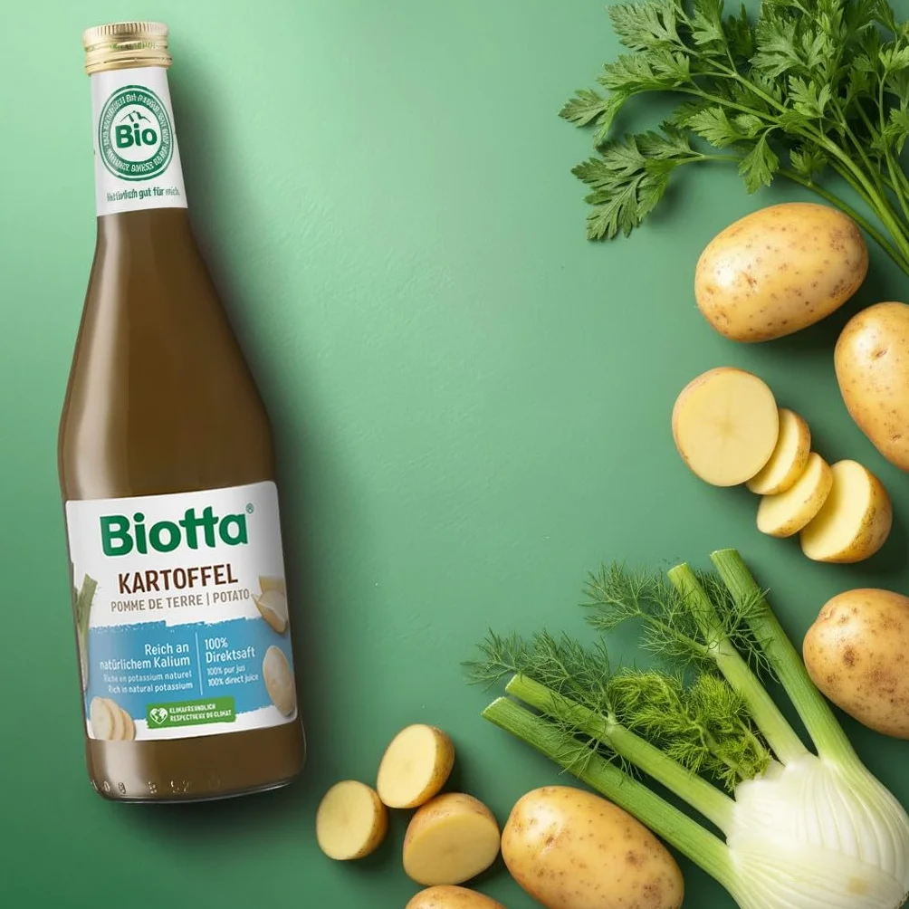 BIOTTA - Jus de Pommes de terre et de fenouil, lacto-fermenté - Préparation à base de pommes de terre 100% bio - Action ciblée Digestion - 500ml - Fabrication Suisse - Lot de 3