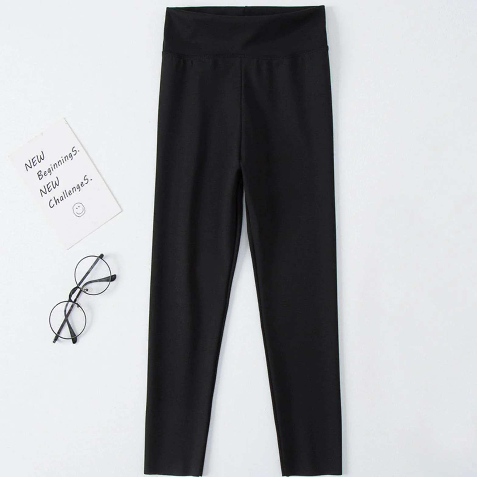 Collants douillets enfant unisexe pantalon sport doux legging élastique opaque respirant couleur unie