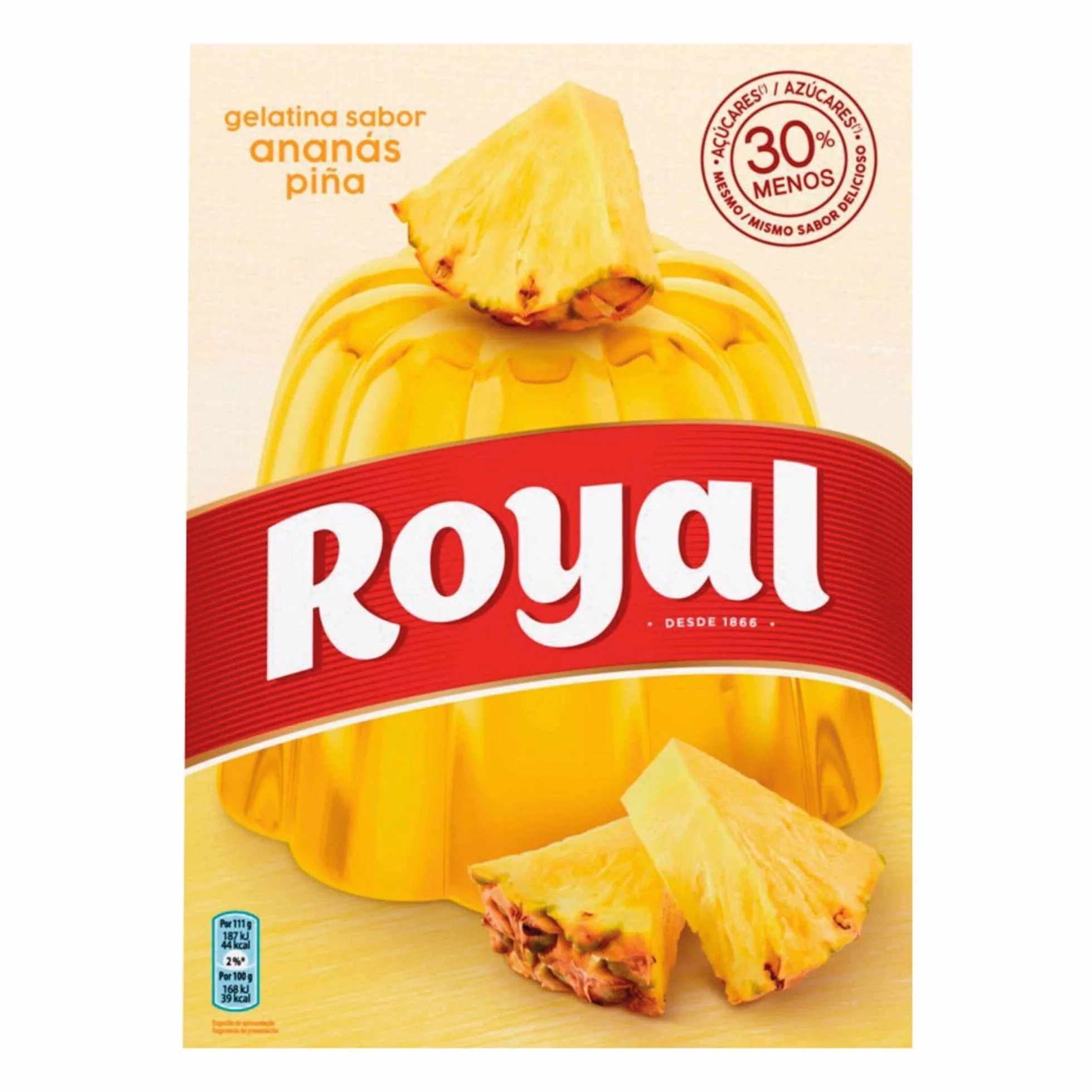 Royal Mix - Gélatine en poudre avec un mélange de saveurs | Fraise | Fruits de la passion | Citron | Ananas | Tropicale | 5 paquets de 4 oz | 30% Sucre en Moins