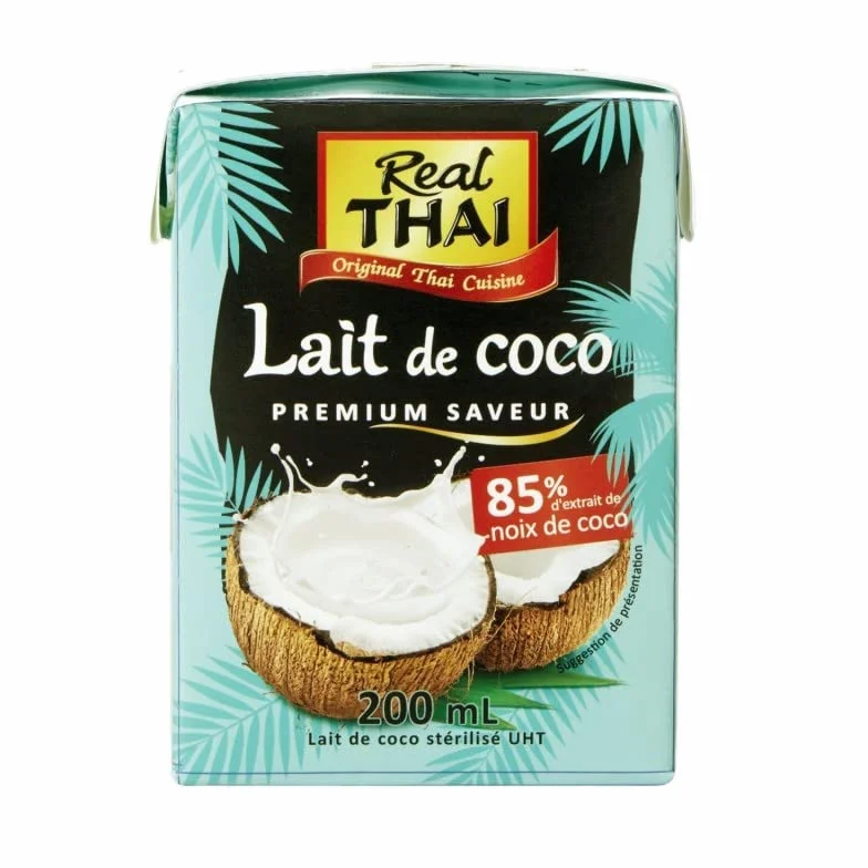 REAL THAI LAIT DE COCO UHT 200ML - REAL THAI - LOT DE 5 - Offre Special