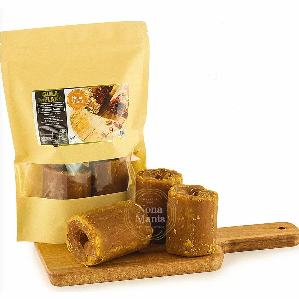 NONA MANIS® Malaysia Original Gula Malacca (Gula Melaka) Nisan Nise Kerek Sucre de palme pur de qualité supérieure Jus de sucre de sève de noix de coco (500 grammes)