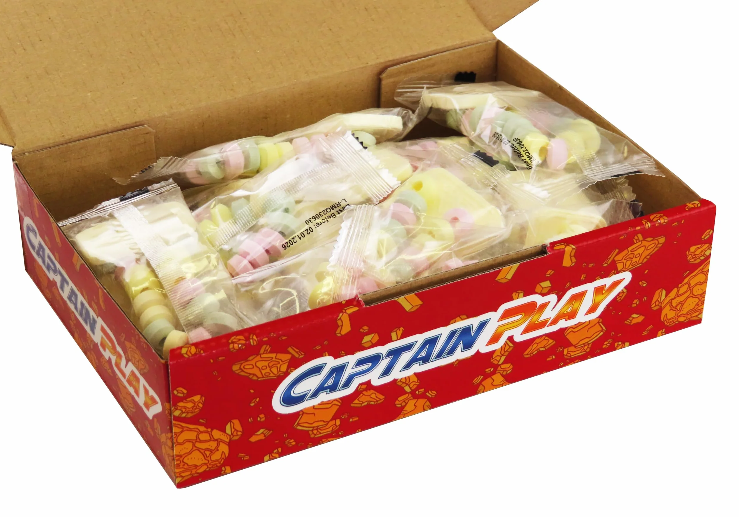 CAPTAIN PLAY Bonus Pack Bonbonnière avec 16 Montres Dextrose en emballage individue