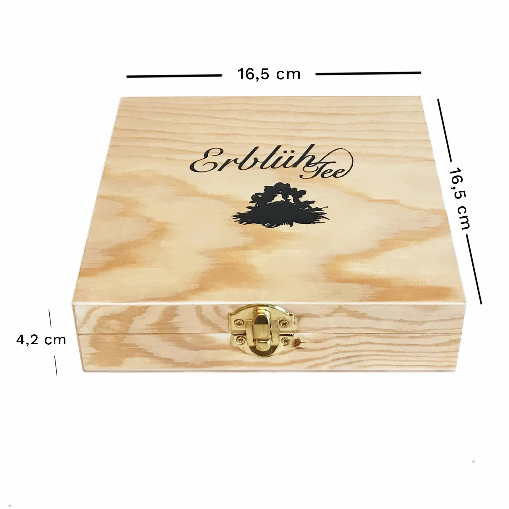 Creano „Fleurs de Thé“ Verts 12 pcs – Coffret en Bois Premium – 6 variétés de thé vert fruité aromatisé – Idée cadeau élégante