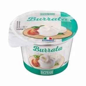 Burrata fraîche Hacendado Tarrina 250 g (150 g essorée) Lot de 2