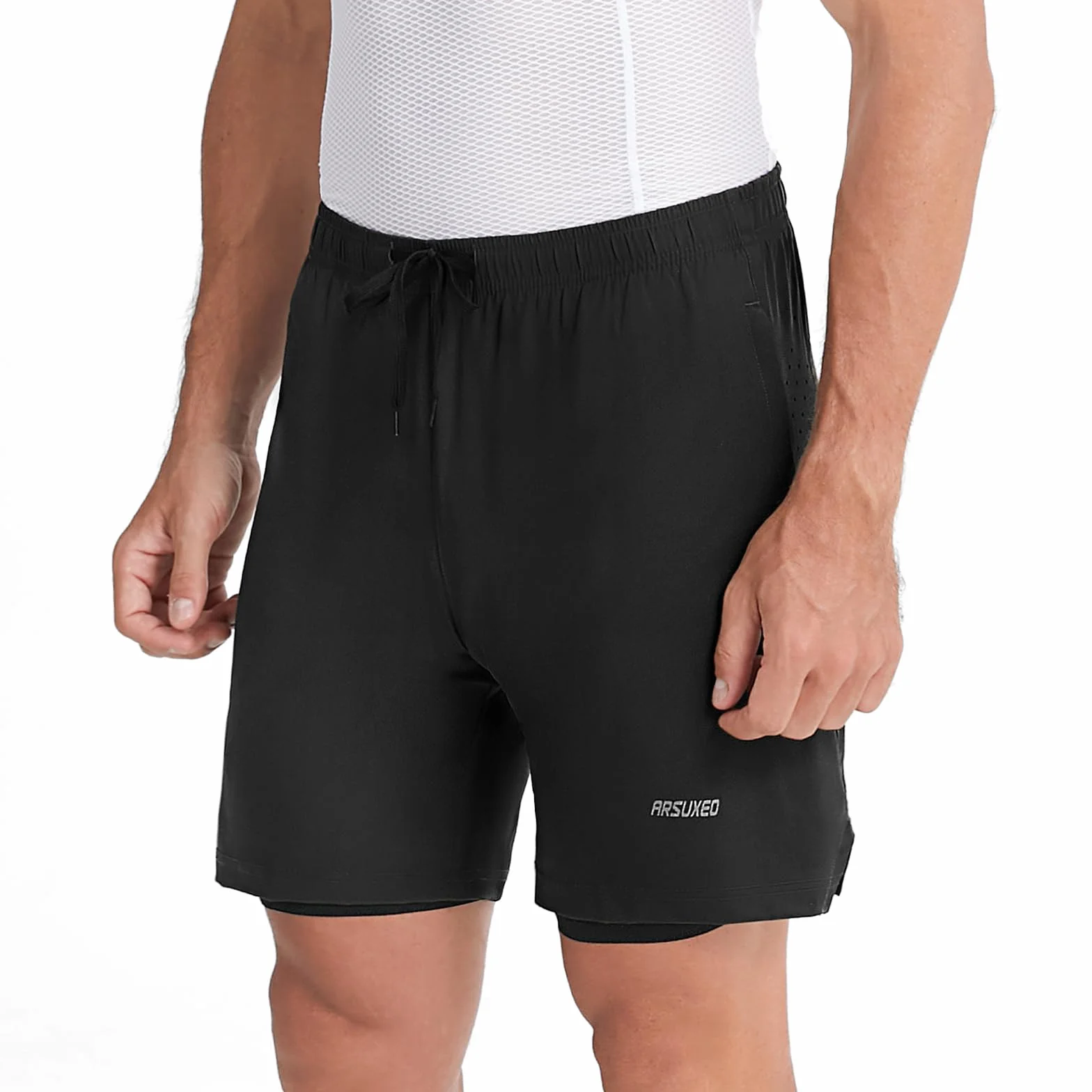 Pantalons de Cyclisme Hommes Coupe Ample Rembourrée Short VTT