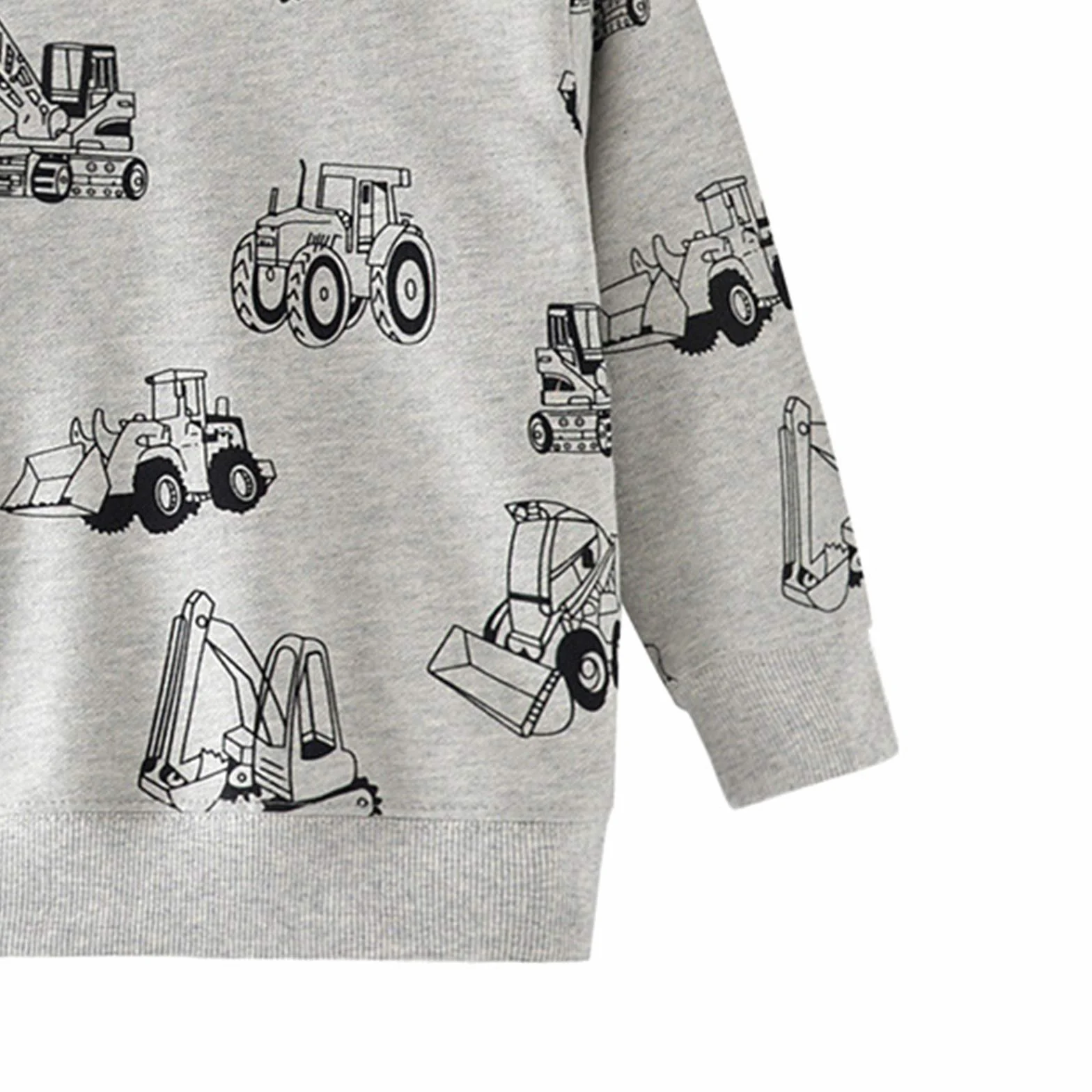Sweat à Manches Longues Coton Dinosaure Garçons Enfants 2-7 Ans