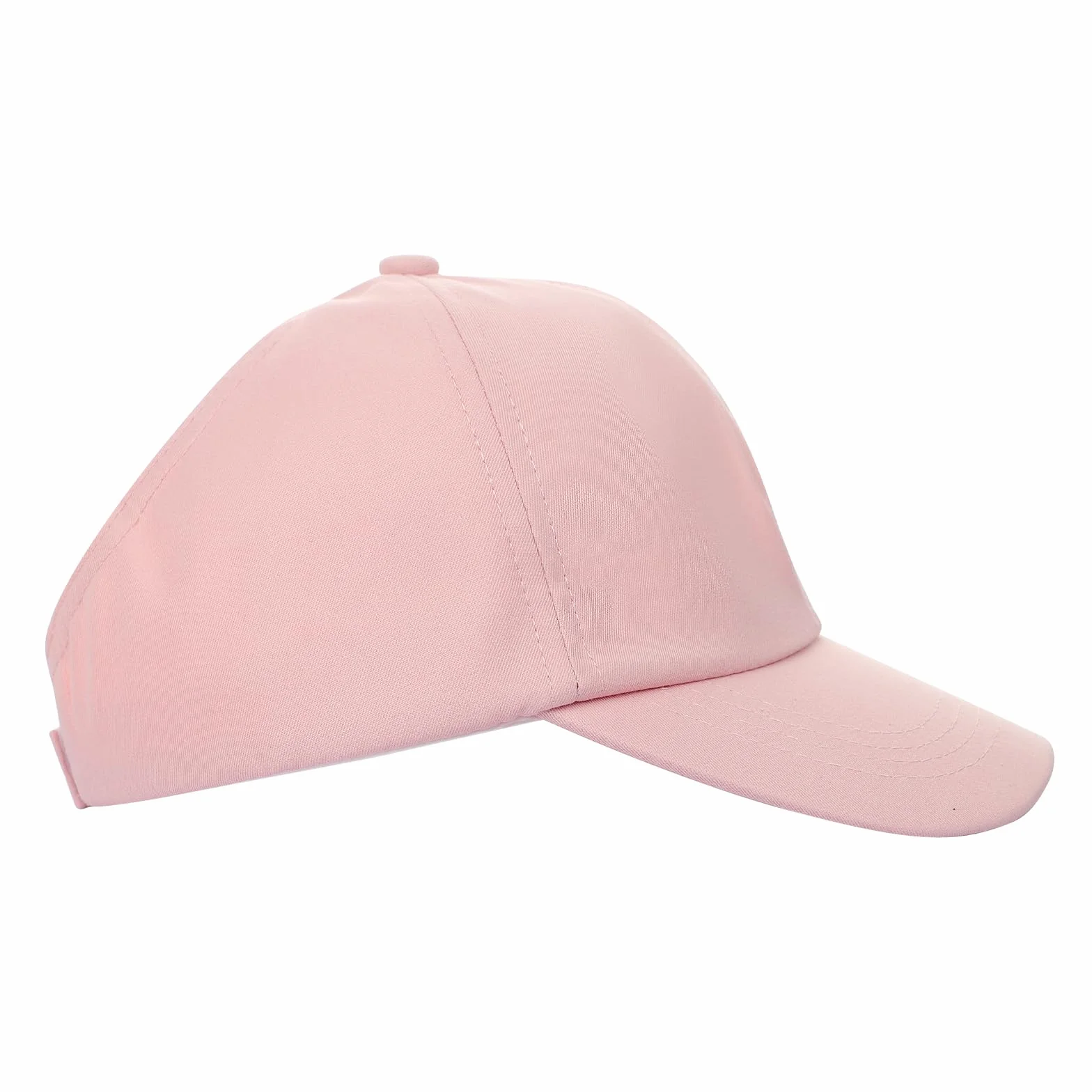 OhMill Casquette de Baseball Respirante Enfants Été Couronne Ouverte Filles Boucle Queue de Cheval Chapeau Soleil Motif Cœur Réglable 48-54 CM
