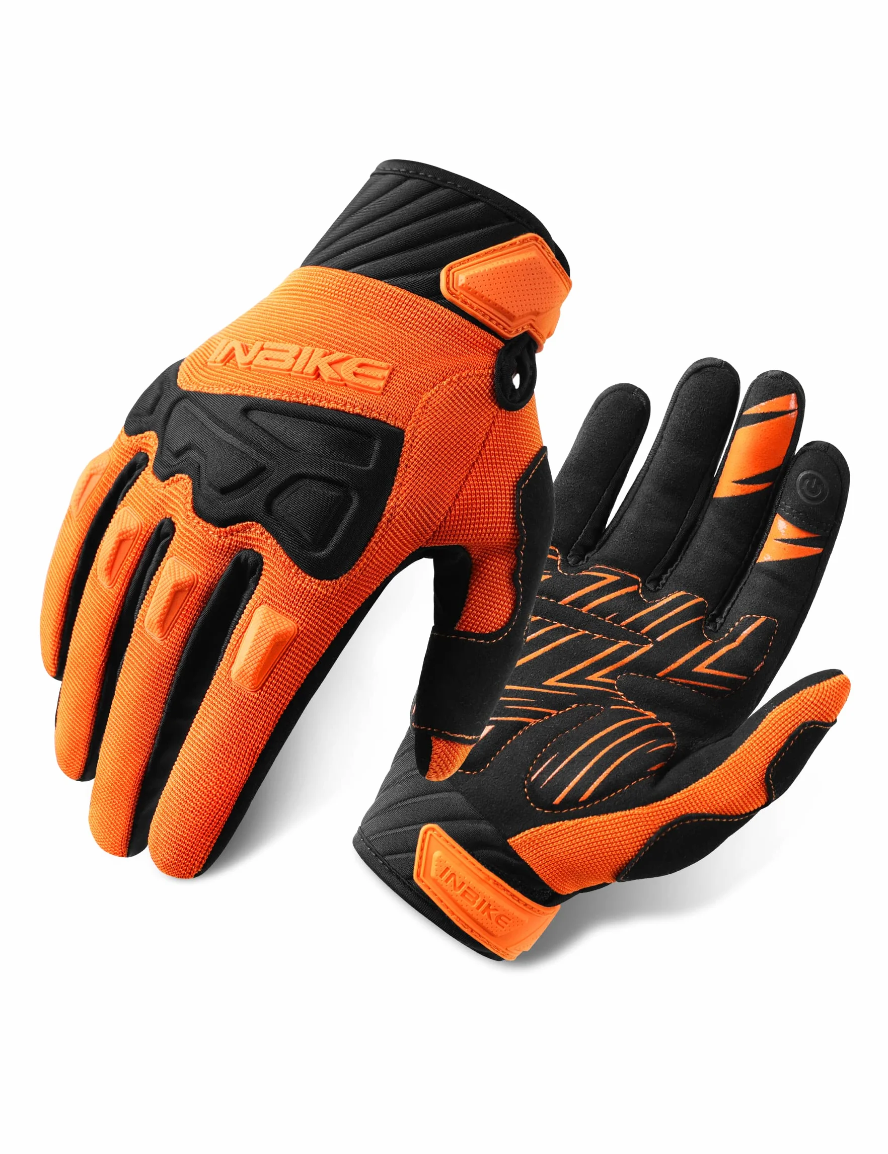 INBIKE Gants de Cyclisme VTT Homme Plein Doigts à Écran Tactile Rembourré Antichoc
