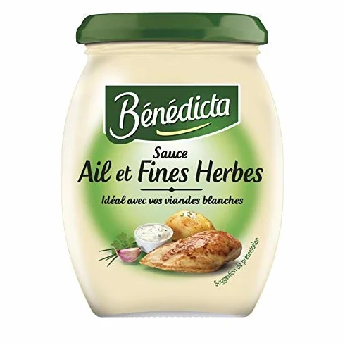 BENEDICTA - Sauce Ail Et Fines Herbes 260G - Lot De 3 - meilleure offre