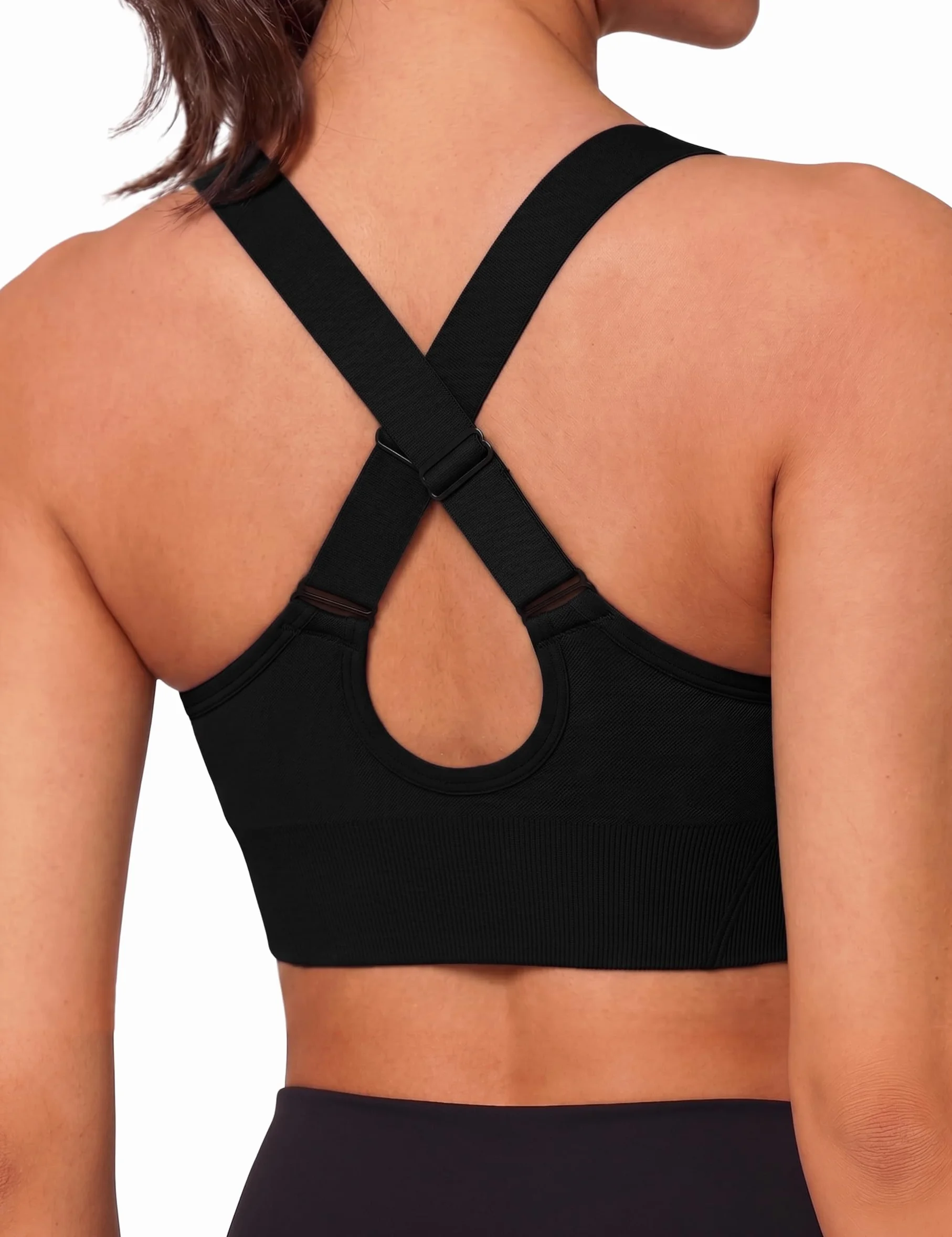 Brassiere Sport Femme Maintien Fort sans Armature Coussinets Amovibles Yoga Course Fitness