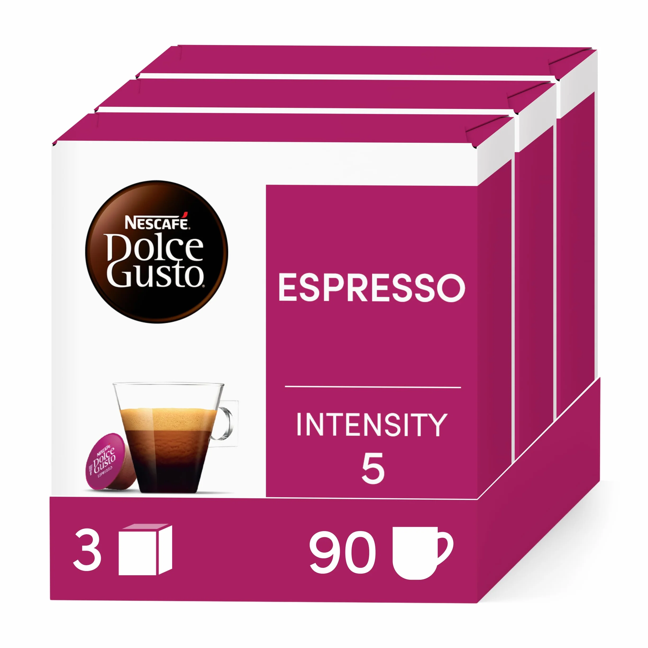 Nescafé Dolce Gusto Espresso - Café - 90 Capsules (Pack de 3 boîtes XL x 30)