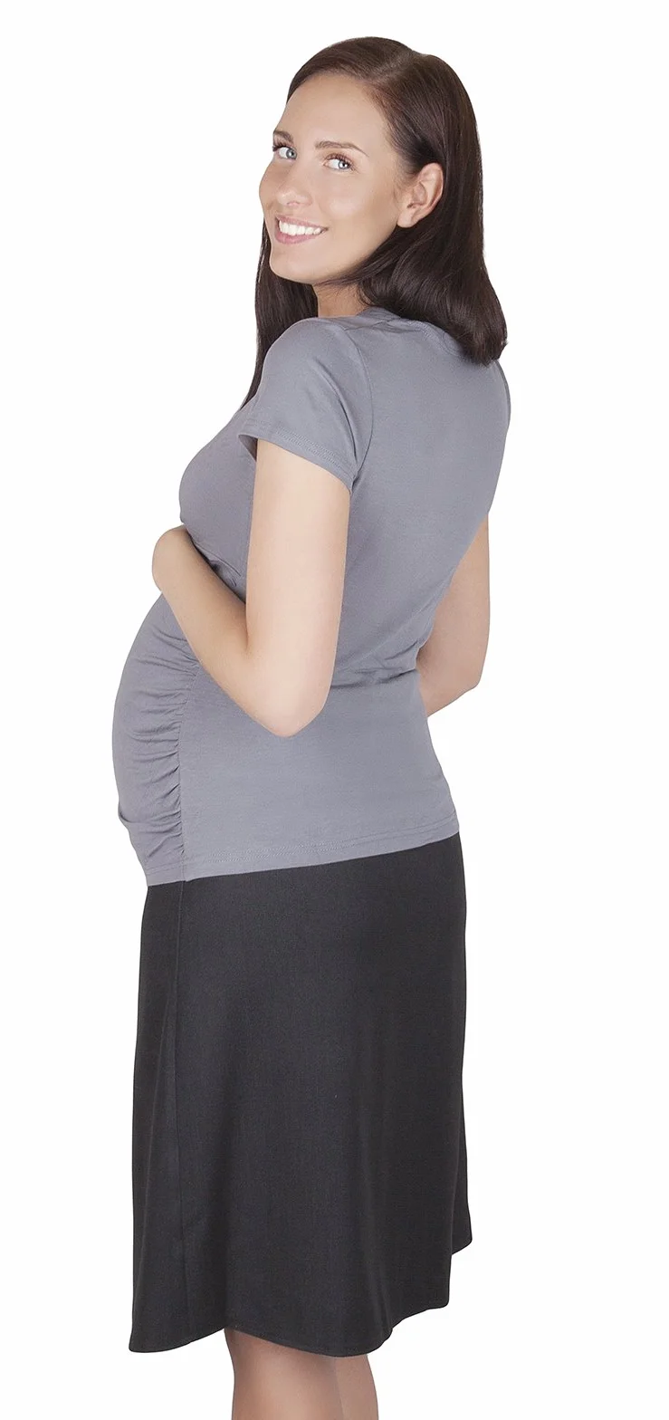 Mija Jupe Double pli élégante Grossesse Maternité Smart Office