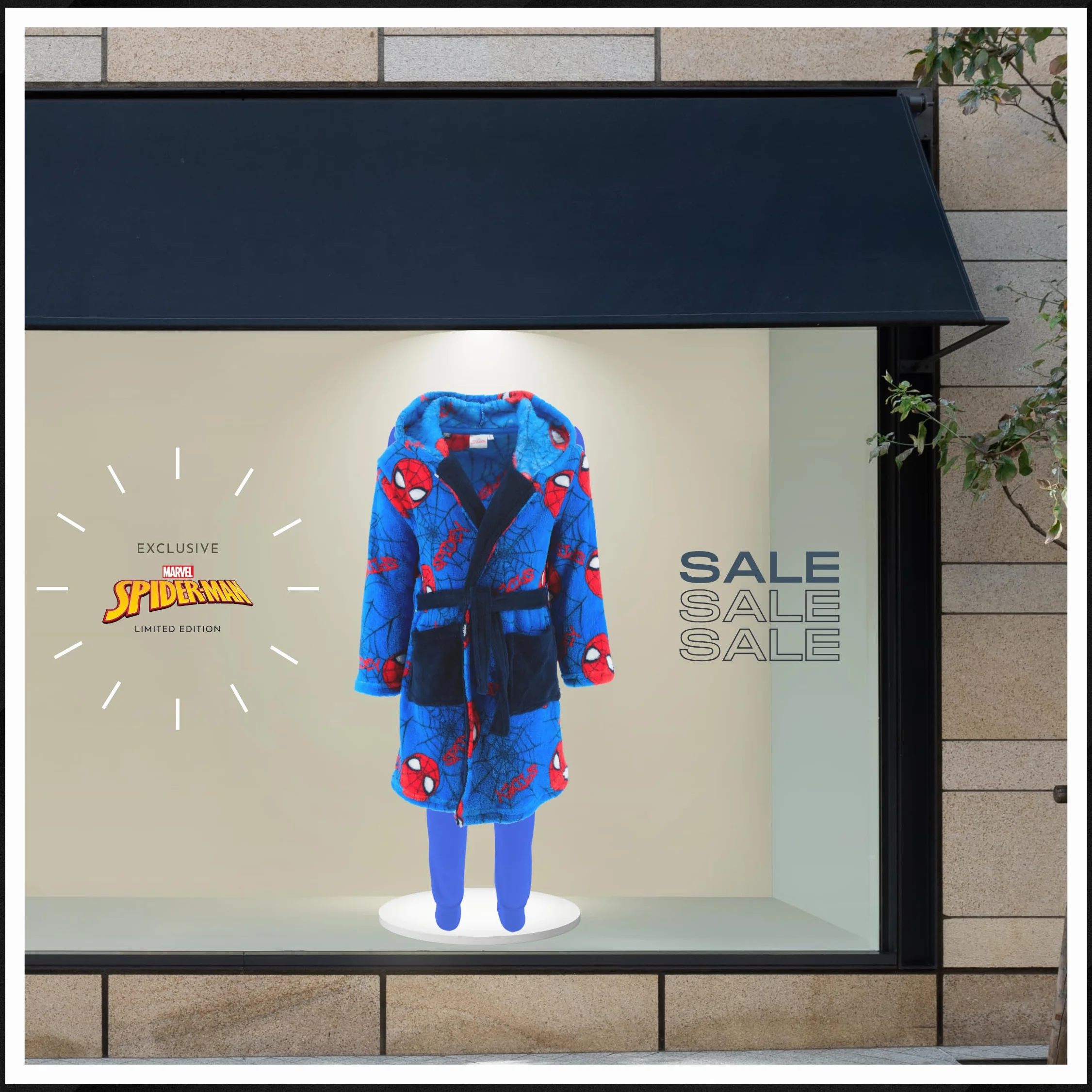 Spiderman Robe de Chambre Garçons Doux Maison Enfants Cadeau Taille 3 Ans Bleu