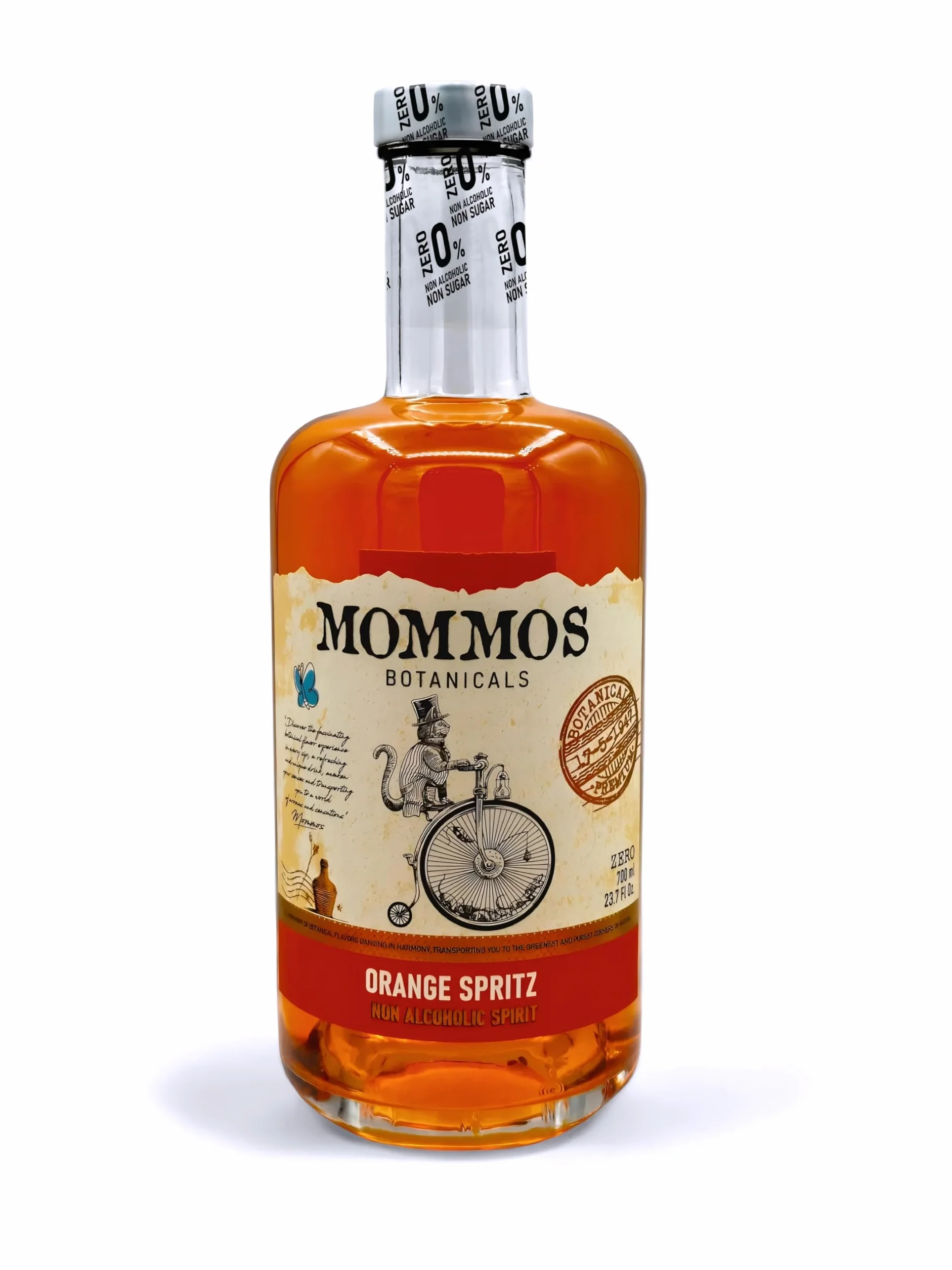 Mommos Orange Spritz 0,0% – Alternative ORANGE SPRITZ – Sans alcool – Sans sucre – Faible en calories – Premium – 700 ml | Pour les amateurs de spiritueux 0% alcool
