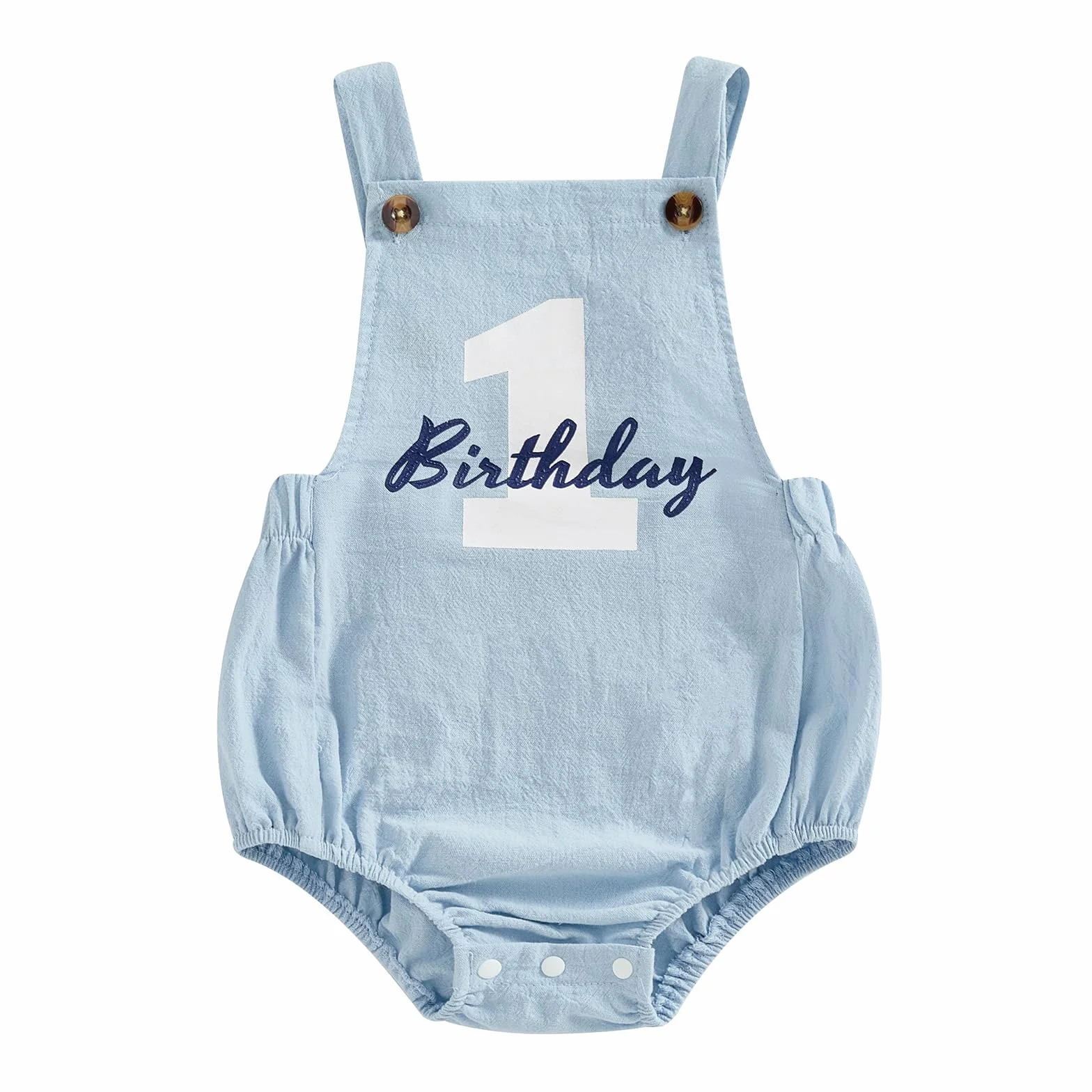 Barboteuse 1er Anniversaire pour Bébé Garçon - Body sans Manches Salopette Tenue Été