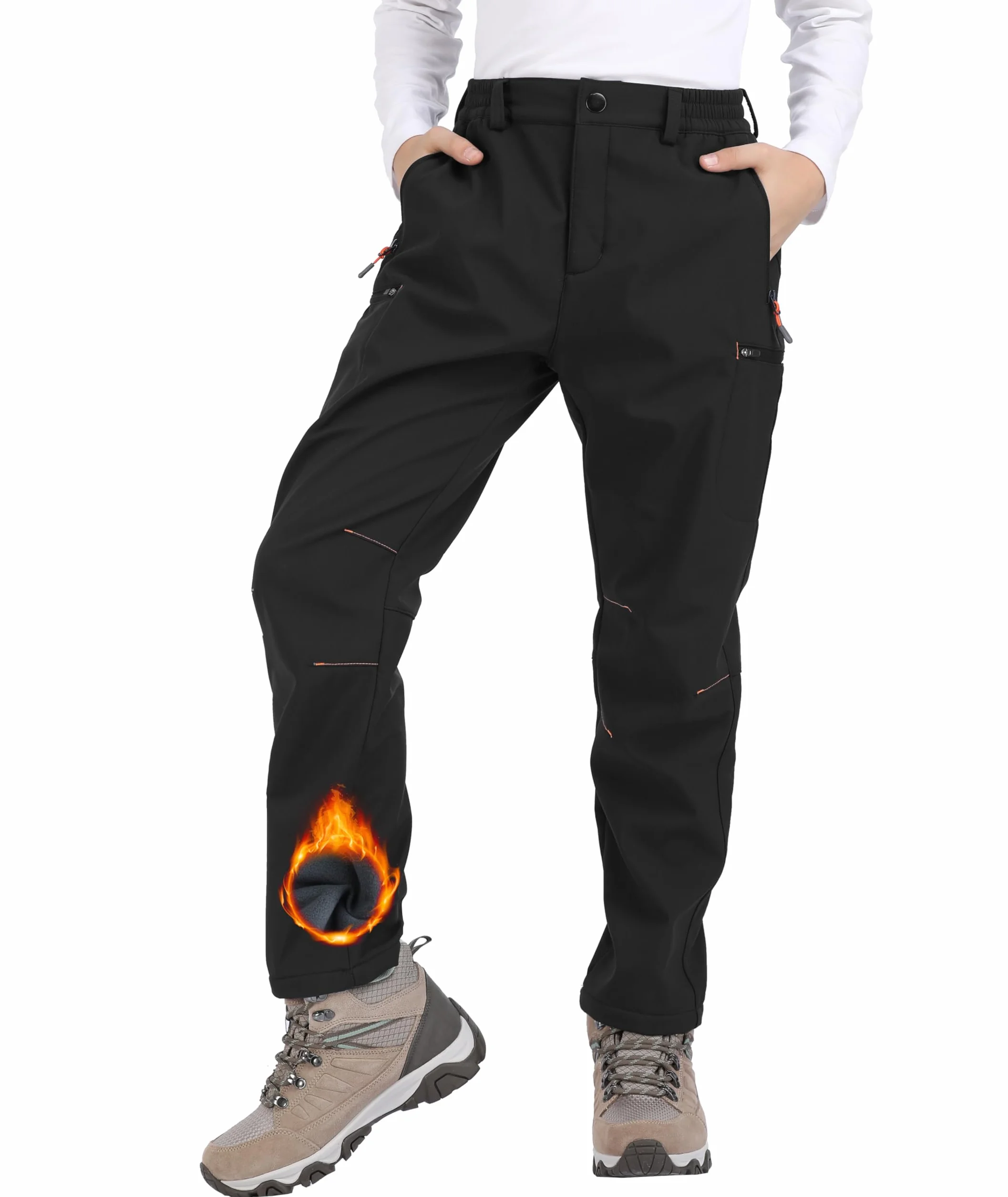Pantalon Ski Enfant Hiver Thermique Imperméable Softshell Doublé Polaire Outdoor Randonnée