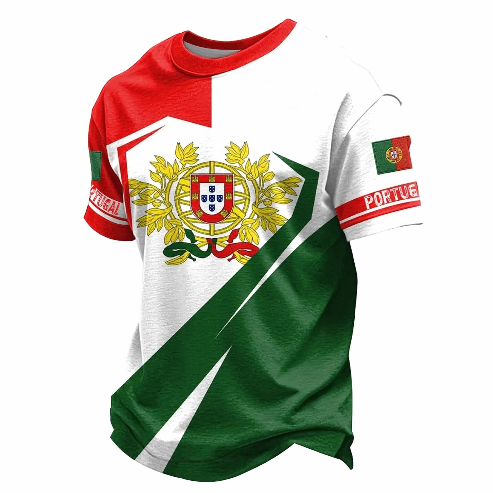 Maillot Foot Portugal Fan Manches Courtes Col Rond