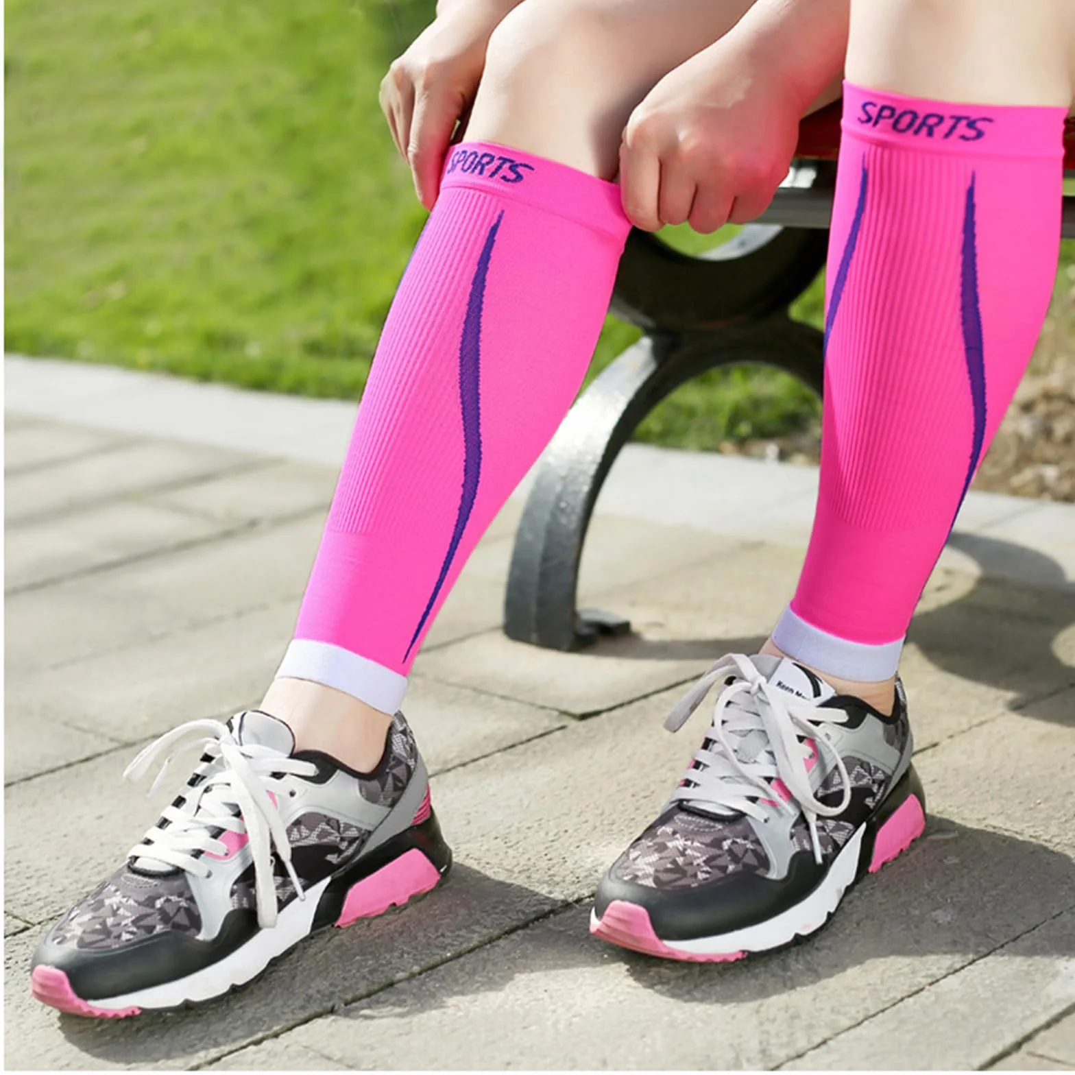Manchons de Compression de Mollet pour Course à Pied, Cyclisme, Jogging