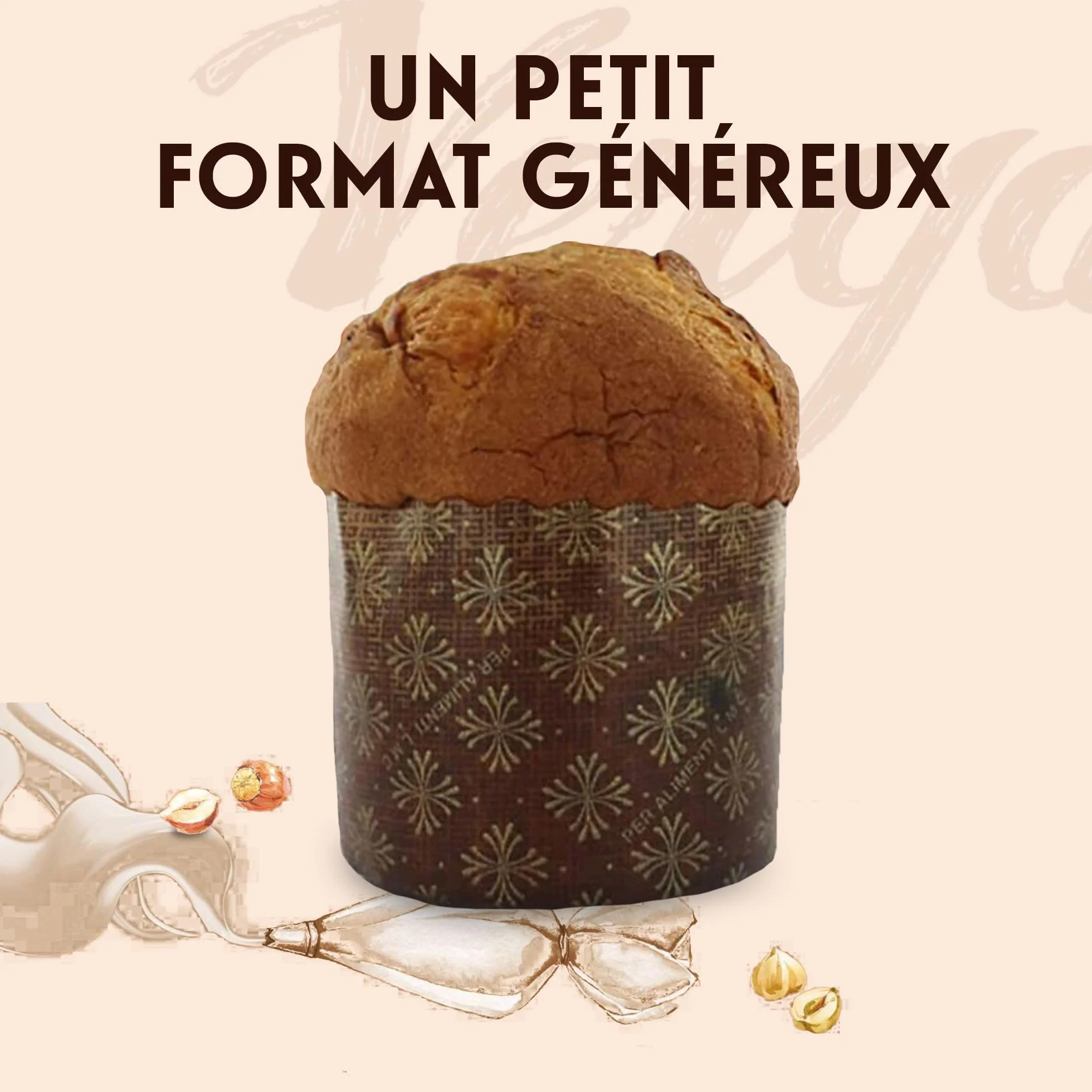 Vergani - Mini Panettone Pistache Mignon - Panettone italien traditionnel confectionné à Milan au délicieux goût de pistache - Gâteau de Noël typique en Italie - Idée cadeau Noël