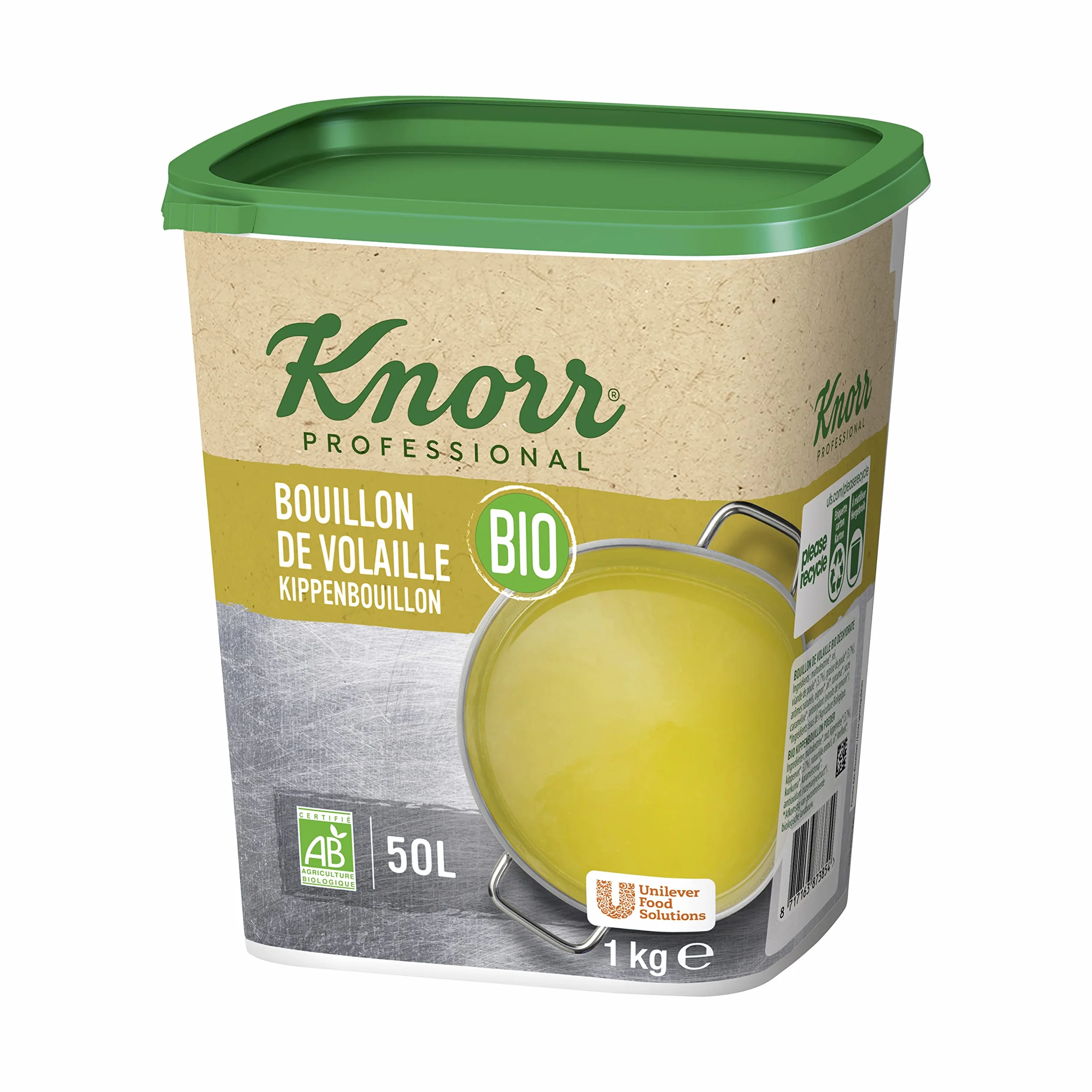 Knorr Professional Knorr Bouillon de Volaille Bio 1kg jusqu'à 50L