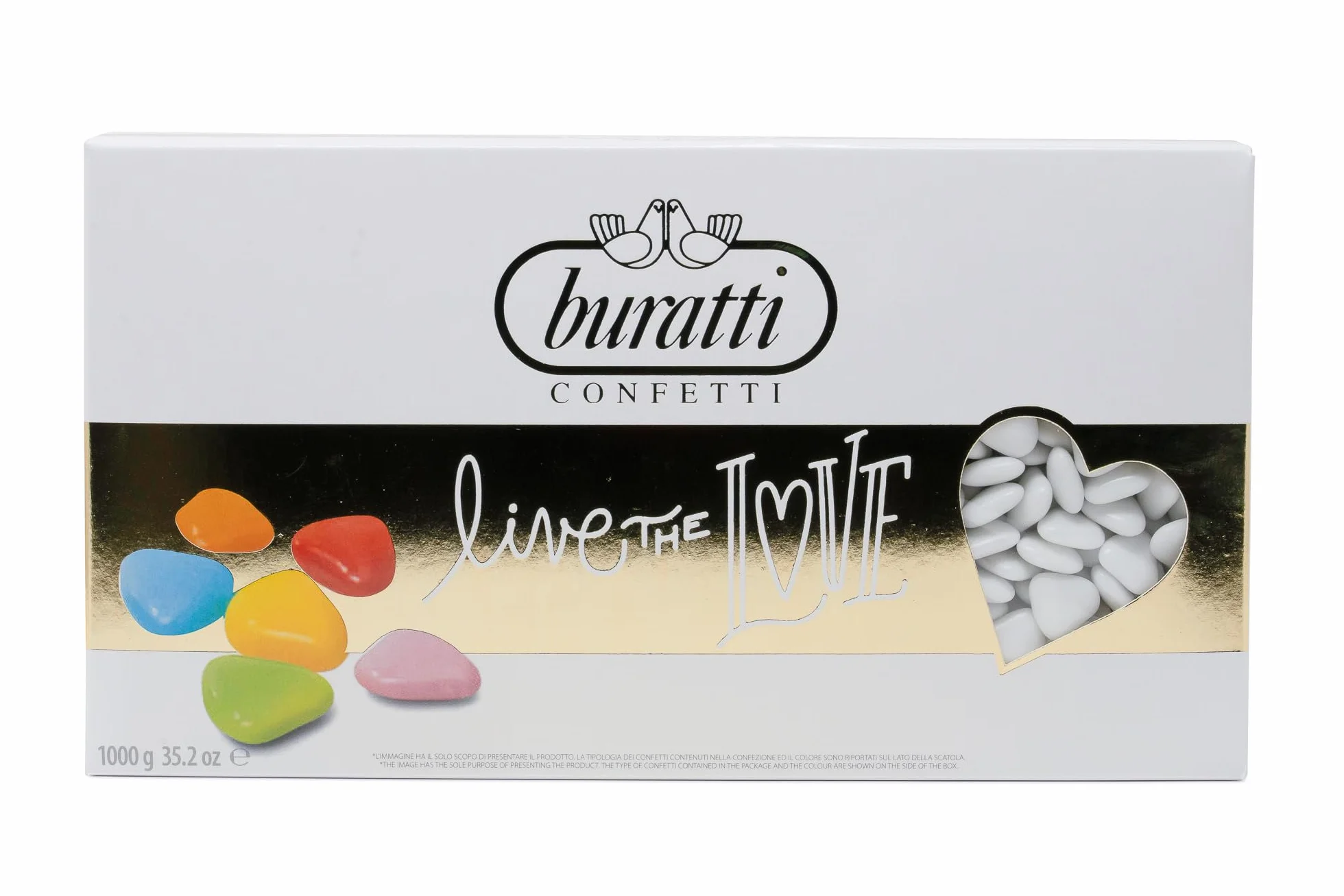 Buratti Confetti Dragées au Chocolat Blanches 1 Kg