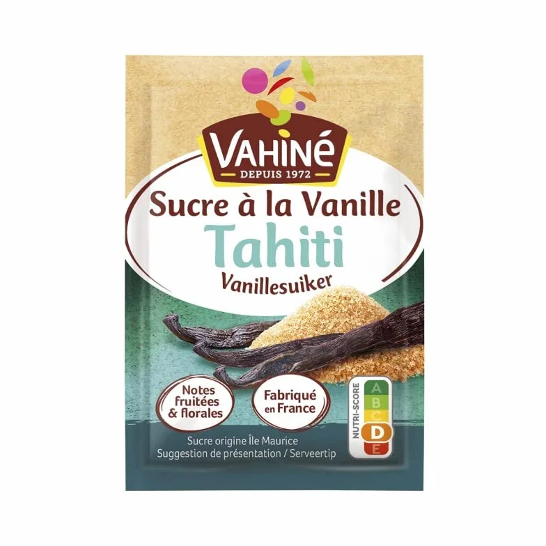 VAHINÉ SUCRE À LA VANILLE DE TAHITI X5 -37.5G, VAHINE, LOT DE 4